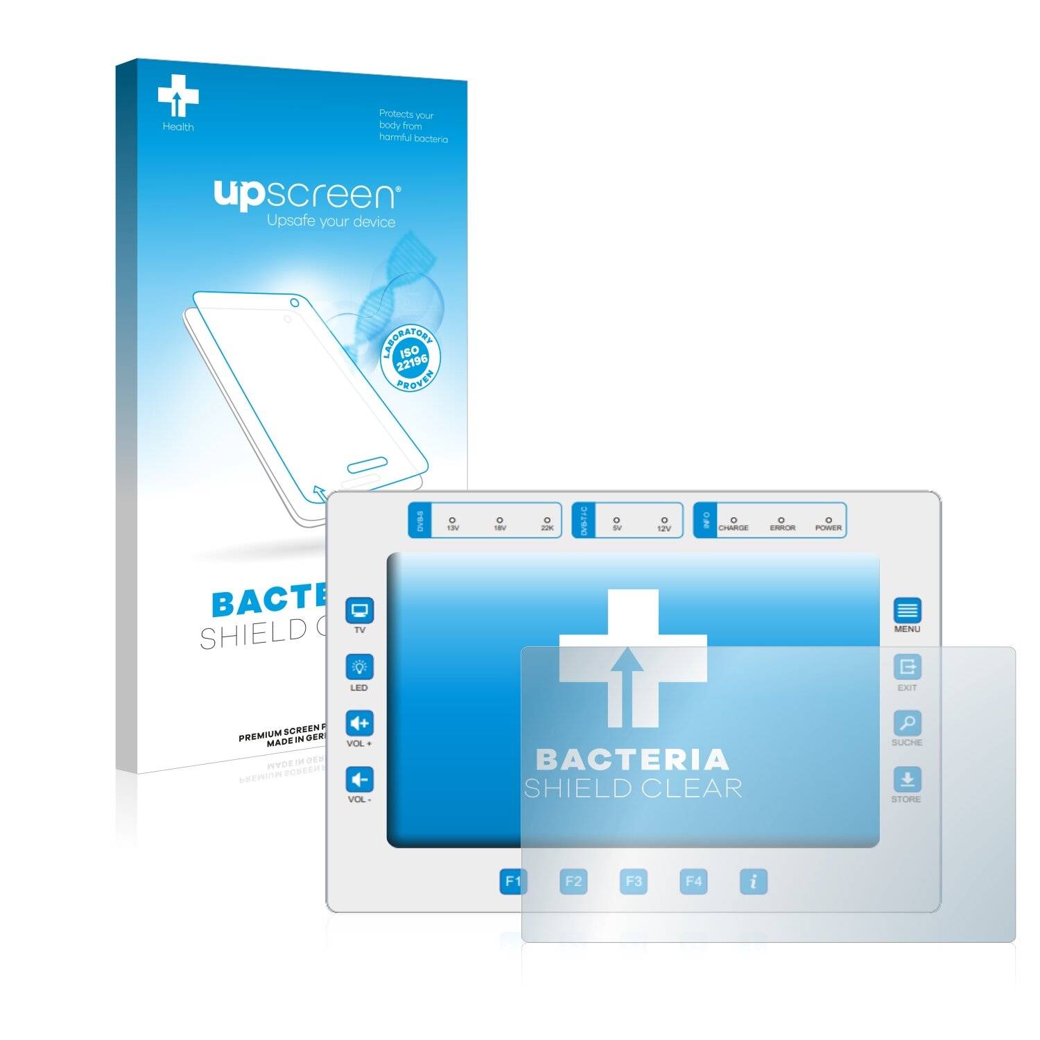 upscreen Bacteria Shield Clear Premium Antibakterielle Displayschutzfolie für Megasat HD7