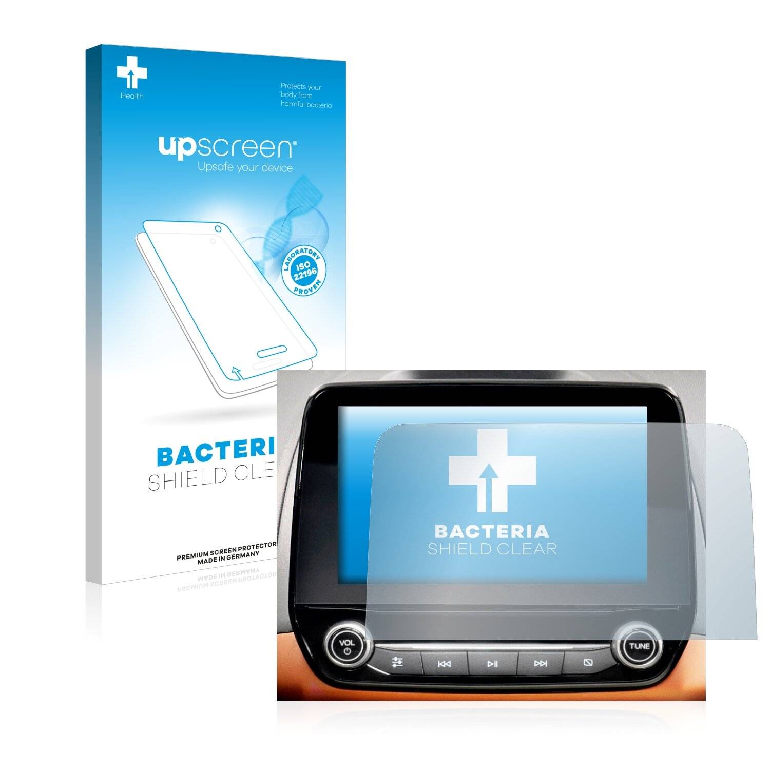 upscreen Bacteria Shield Clear Premium Antibakterielle Displayschutzfolie für Ford Ecosport