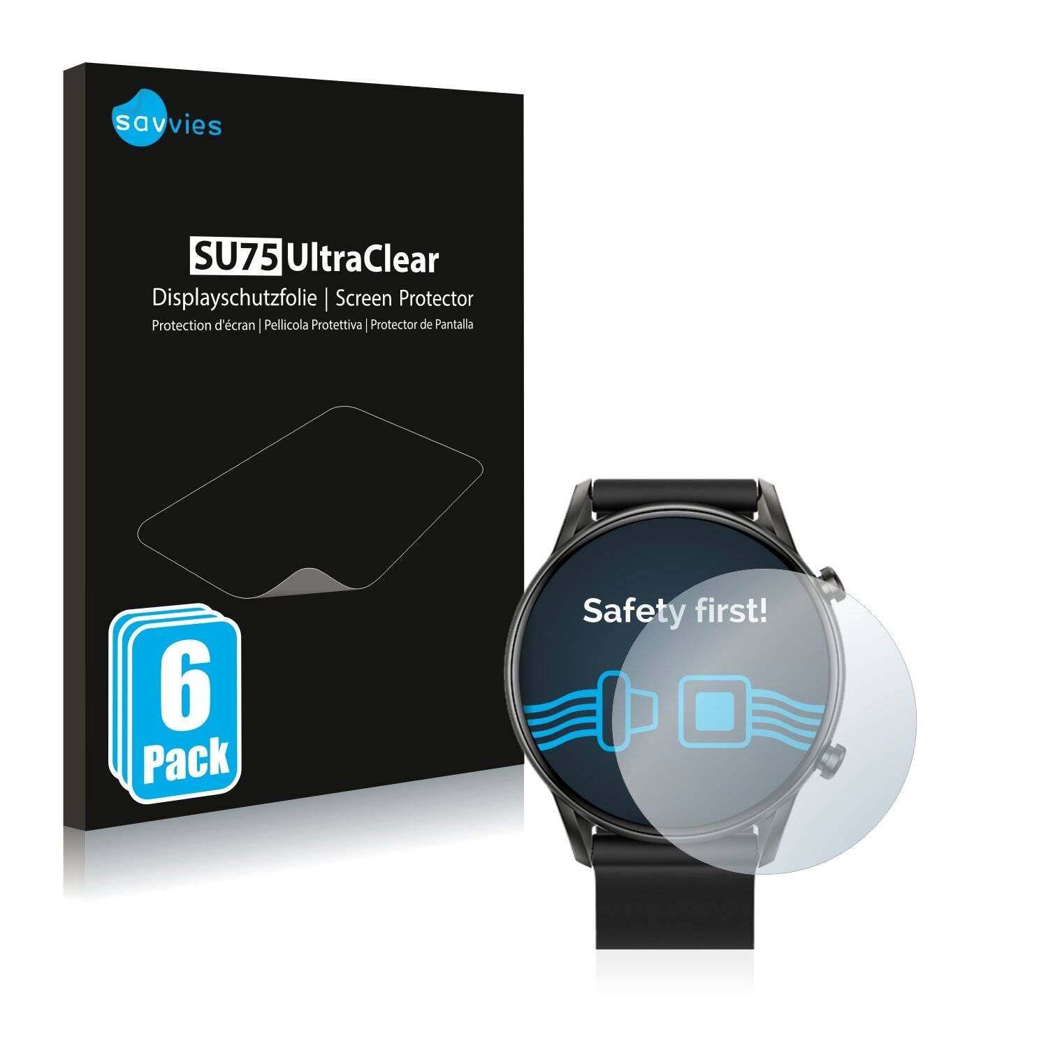 6x Savvies SU75 Displayschutzfolie für Xiaomi Haylou