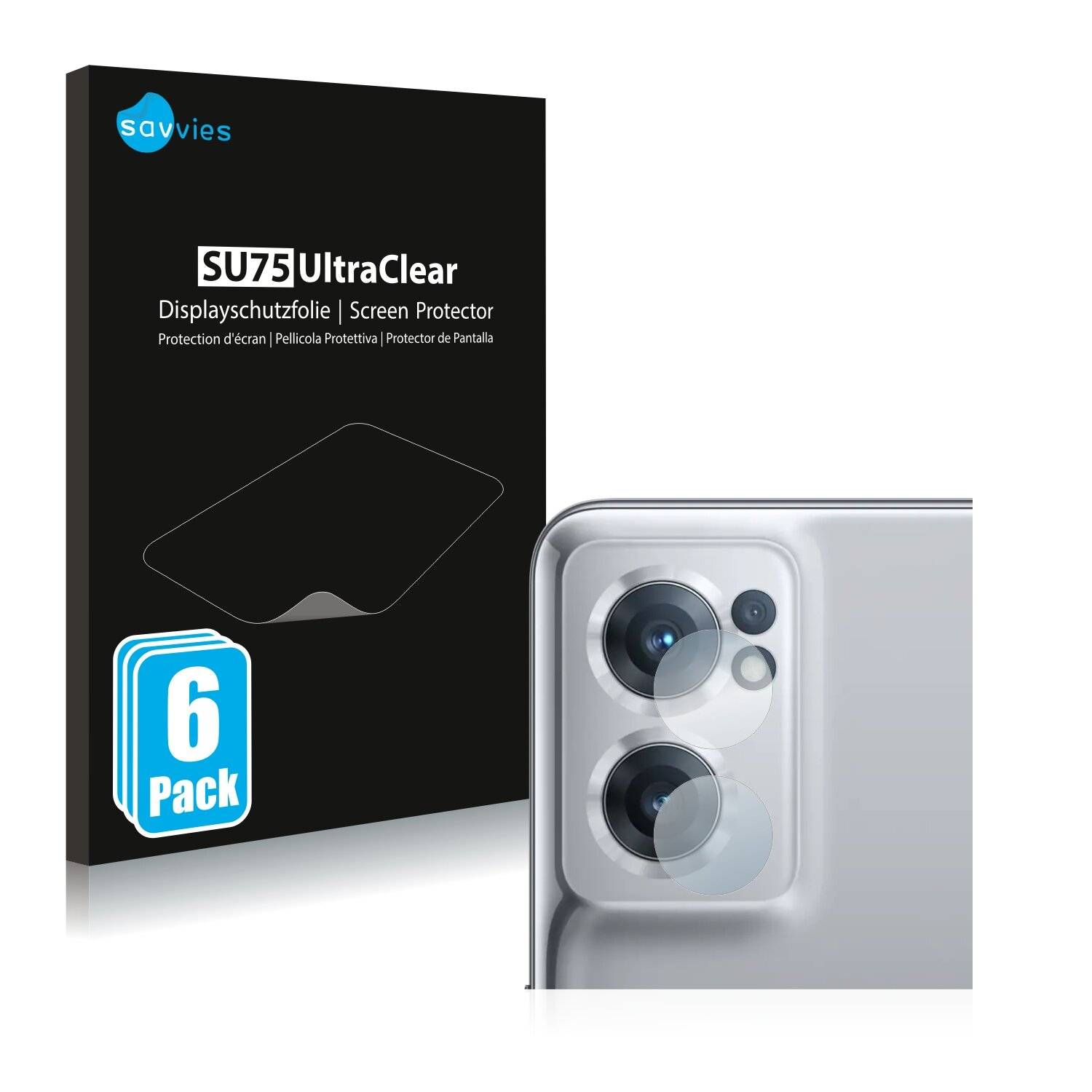 6x Savvies SU75 Displayschutzfolie für OnePlus Nord CE 2 5G (NUR