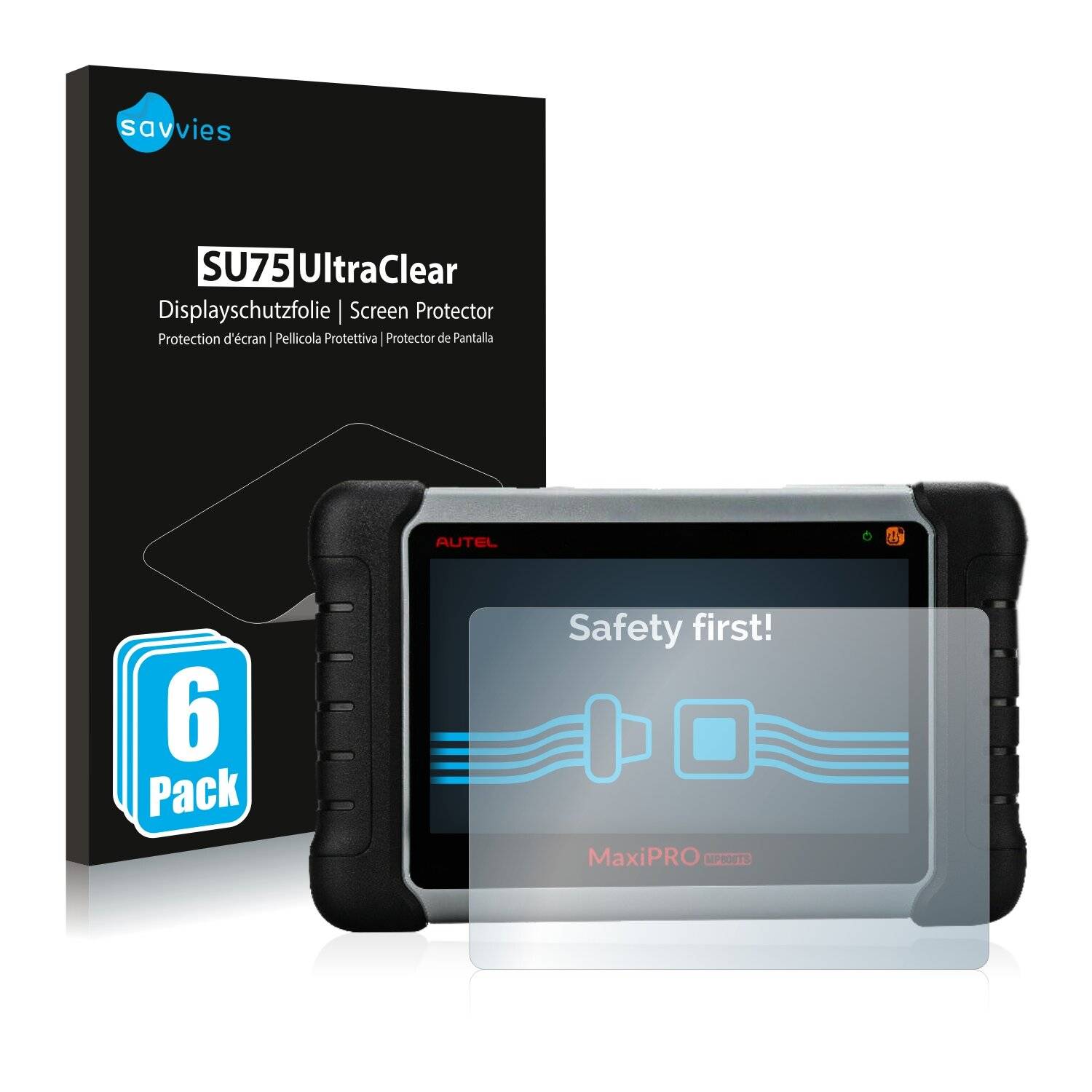 6x Savvies SU75 Displayschutzfolie für Autel MaxiPRO