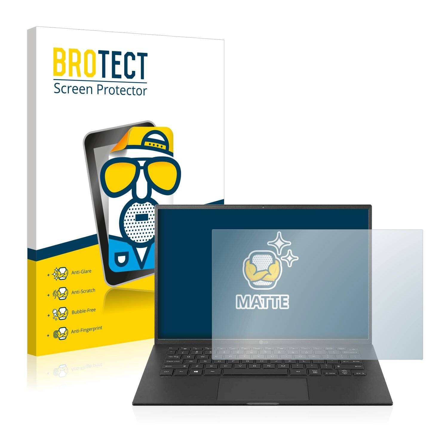 BROTECT Matte Displayschutzfolie für LG gram 14 2021 - Entspiegelt,