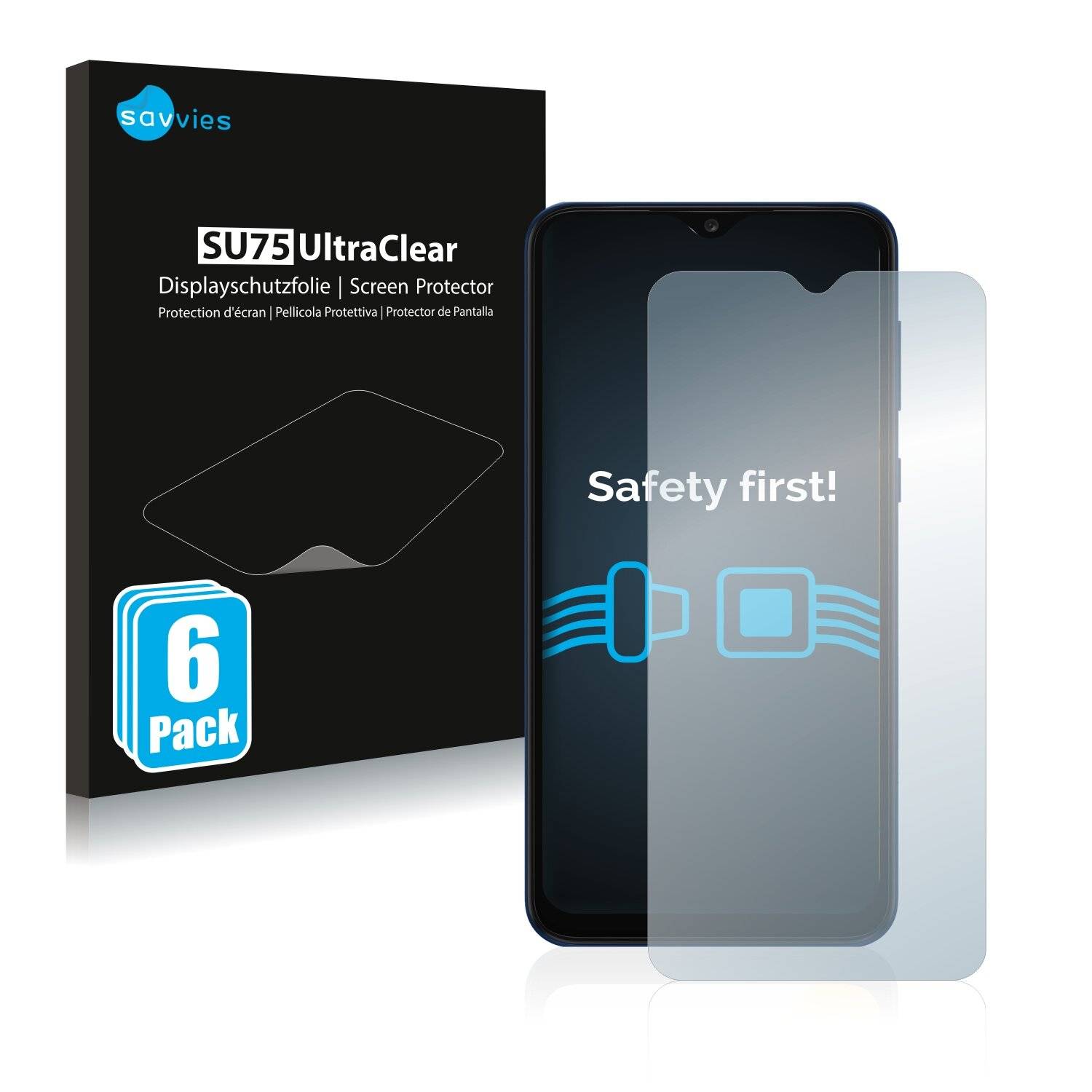6x Savvies SU75 Displayschutzfolie für Samsung Galaxy
