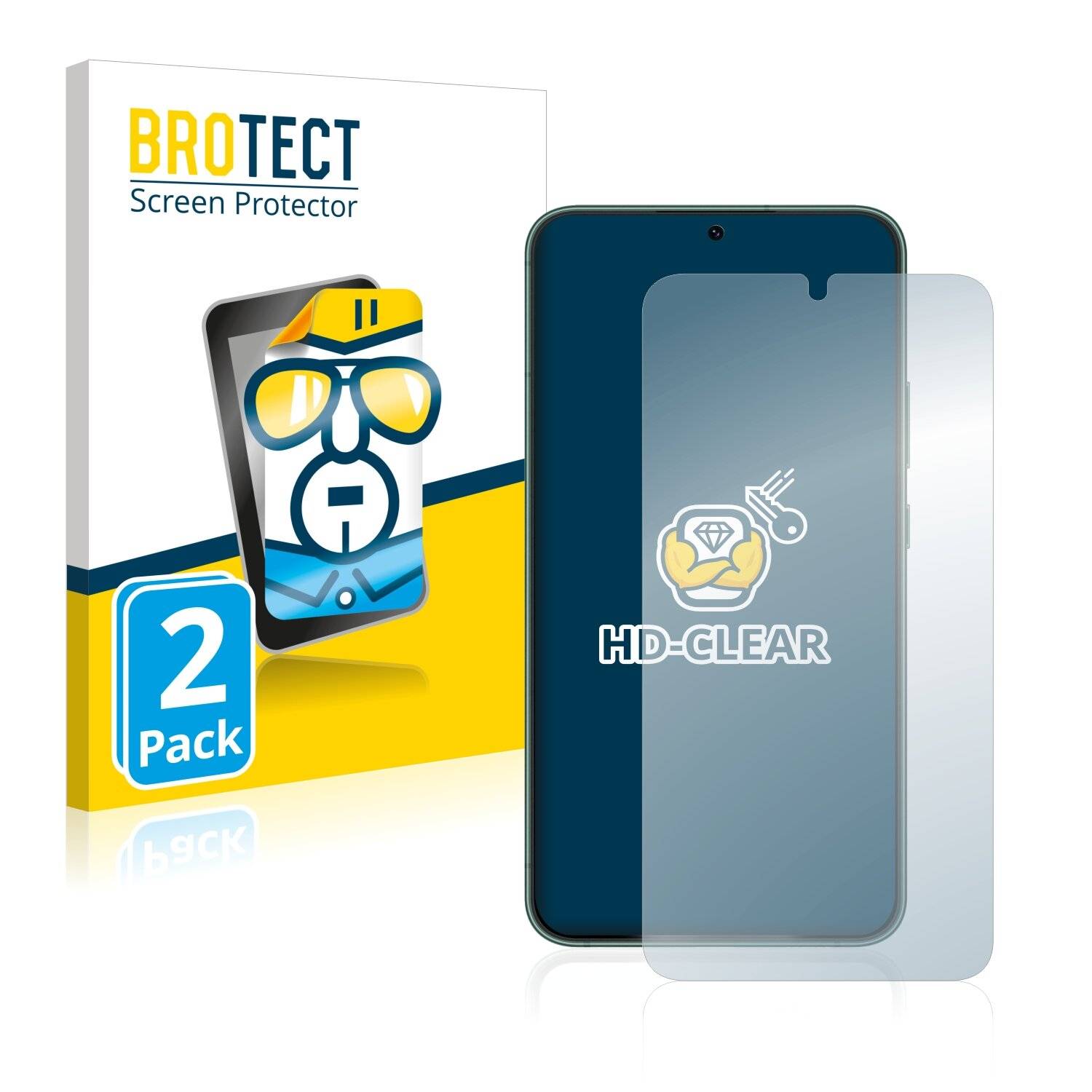 2x BROTECT HD-Clear Displayschutzfolie für Samsung Galaxy S22 Plus