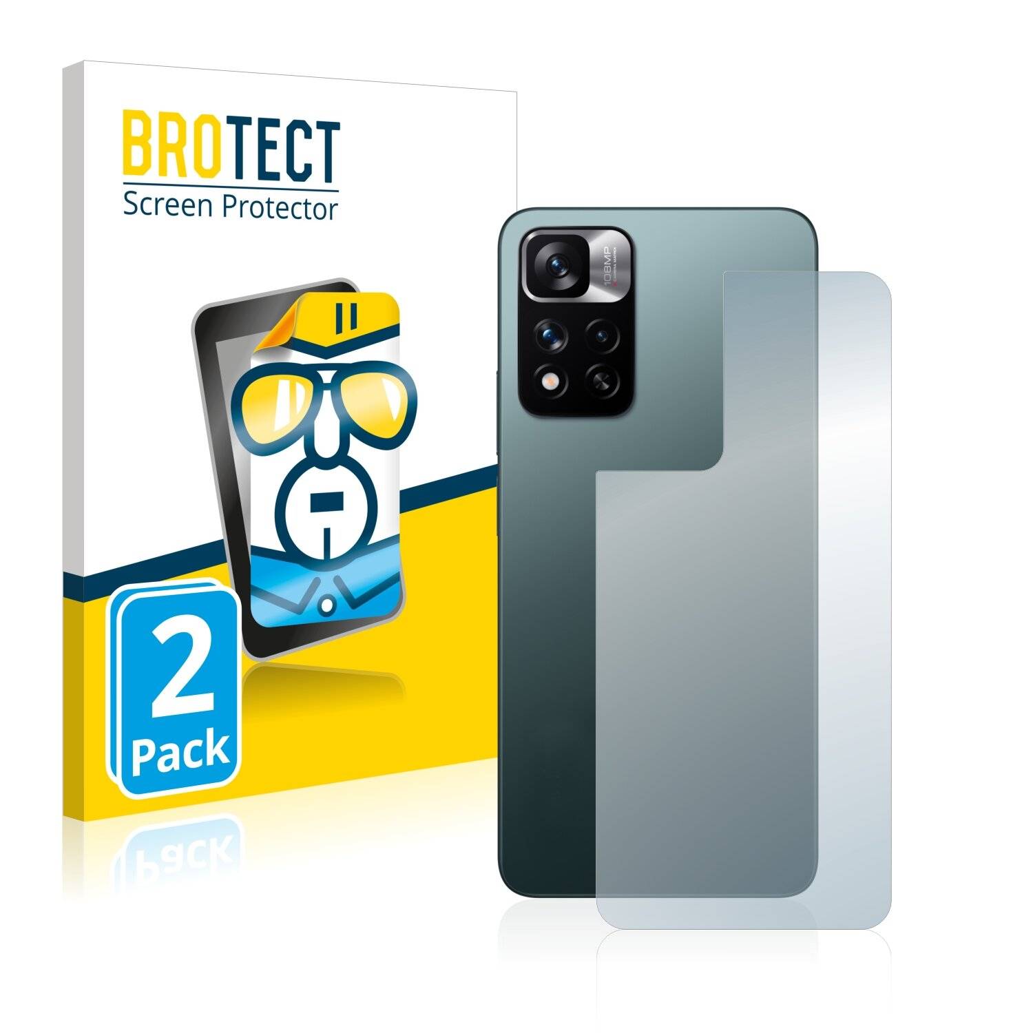 2x BROTECT HD-Clear Displayschutzfolie für Xiaomi Redmi Note 11 Pro+ 5G