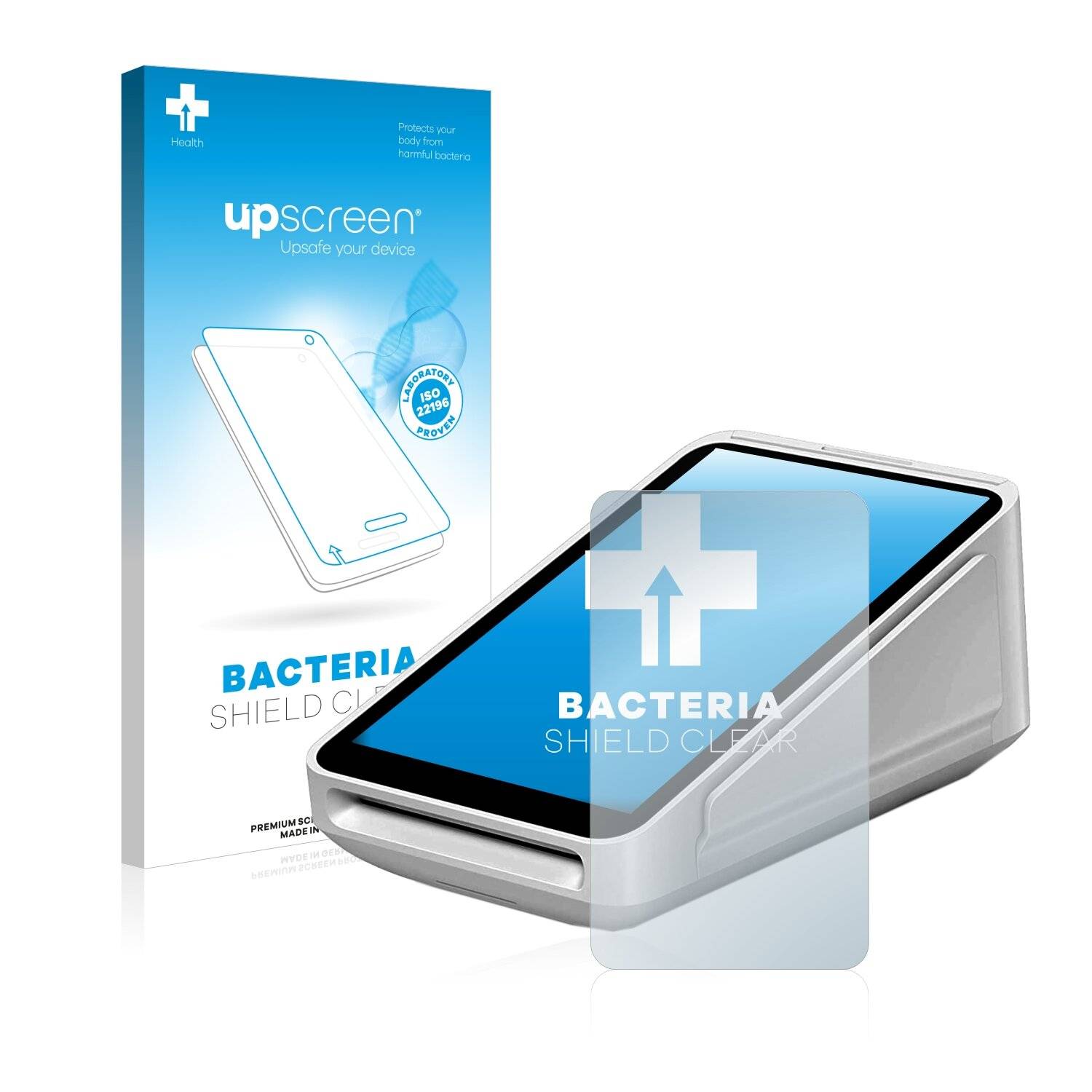 upscreen Bacteria Shield Clear Premium Antibakterielle Displayschutzfolie für Square