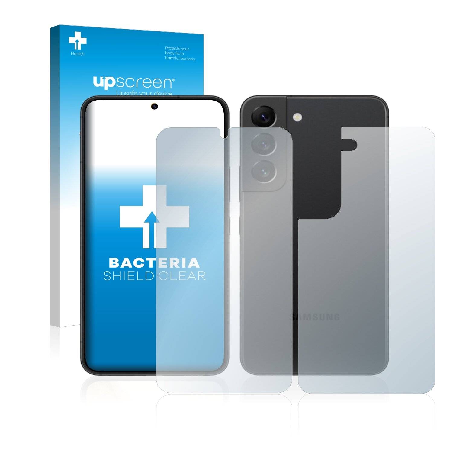 upscreen Bacteria Shield Clear Premium Antibakterielle Displayschutzfolie für Samsung Galaxy