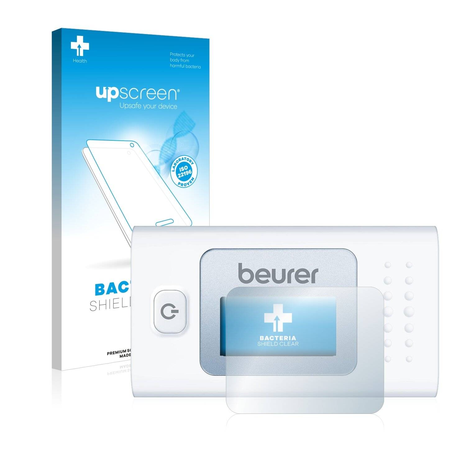 upscreen Bacteria Shield Clear Premium Antibakterielle Displayschutzfolie für Beurer PO