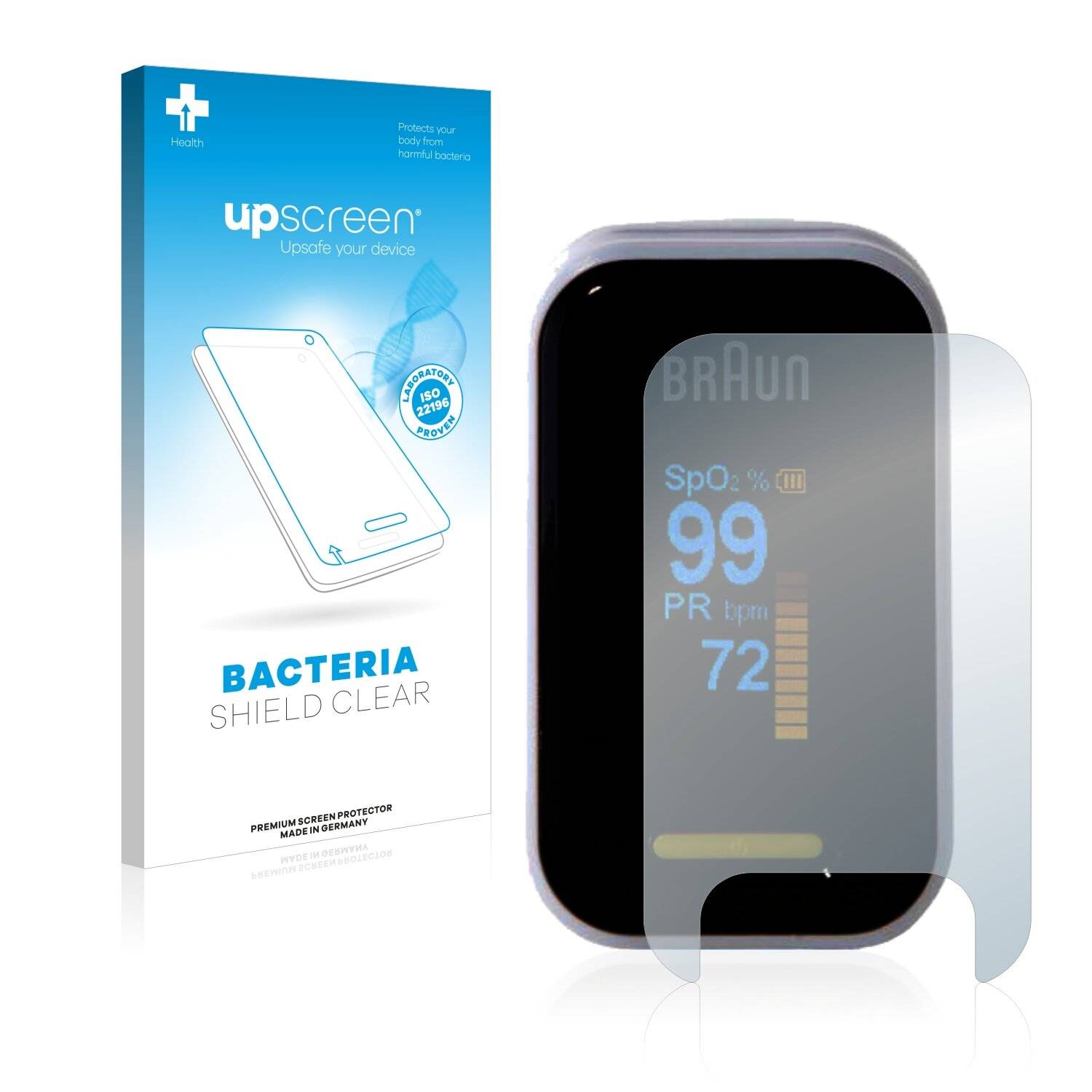 upscreen Bacteria Shield Clear Premium Antibakterielle Displayschutzfolie für Braun