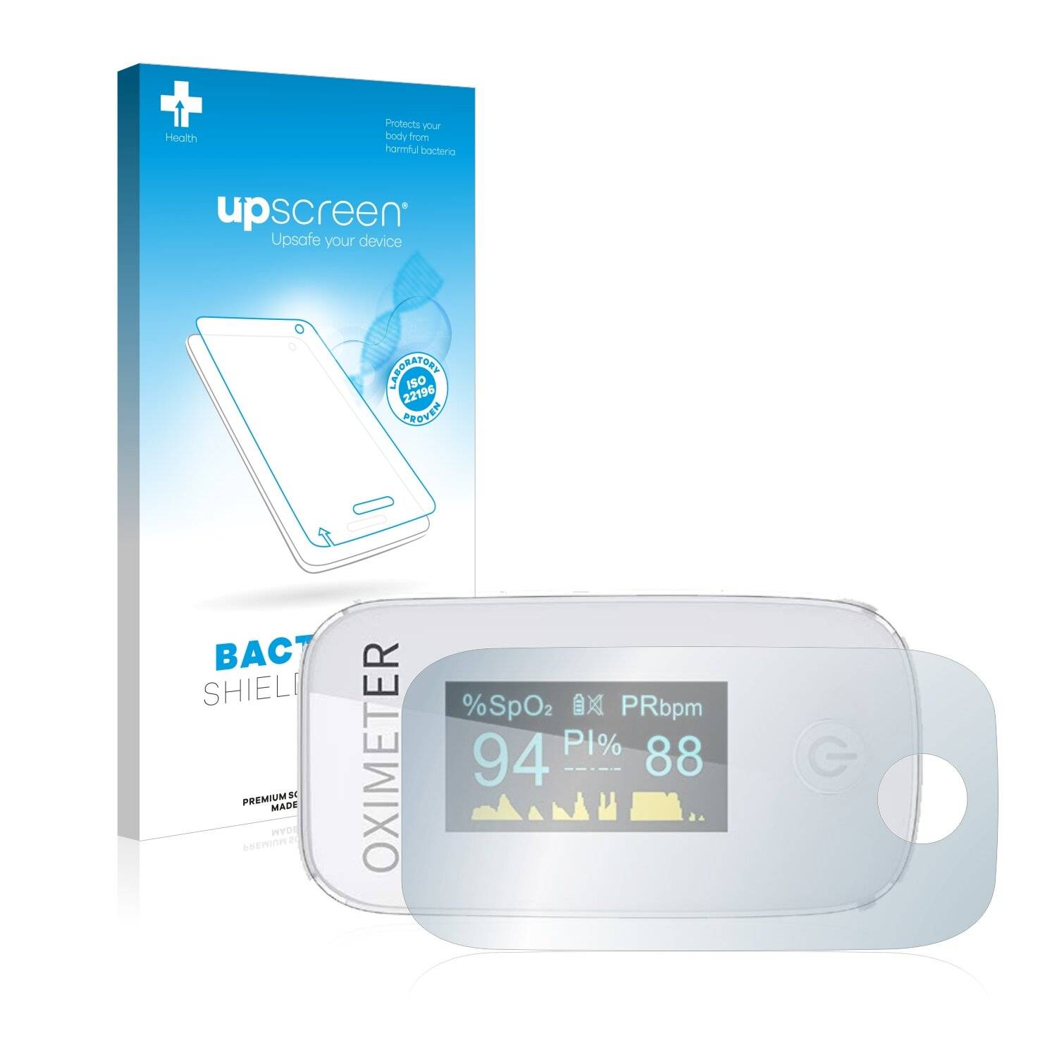 upscreen Bacteria Shield Clear Premium Antibakterielle Displayschutzfolie für Mommed Pulse