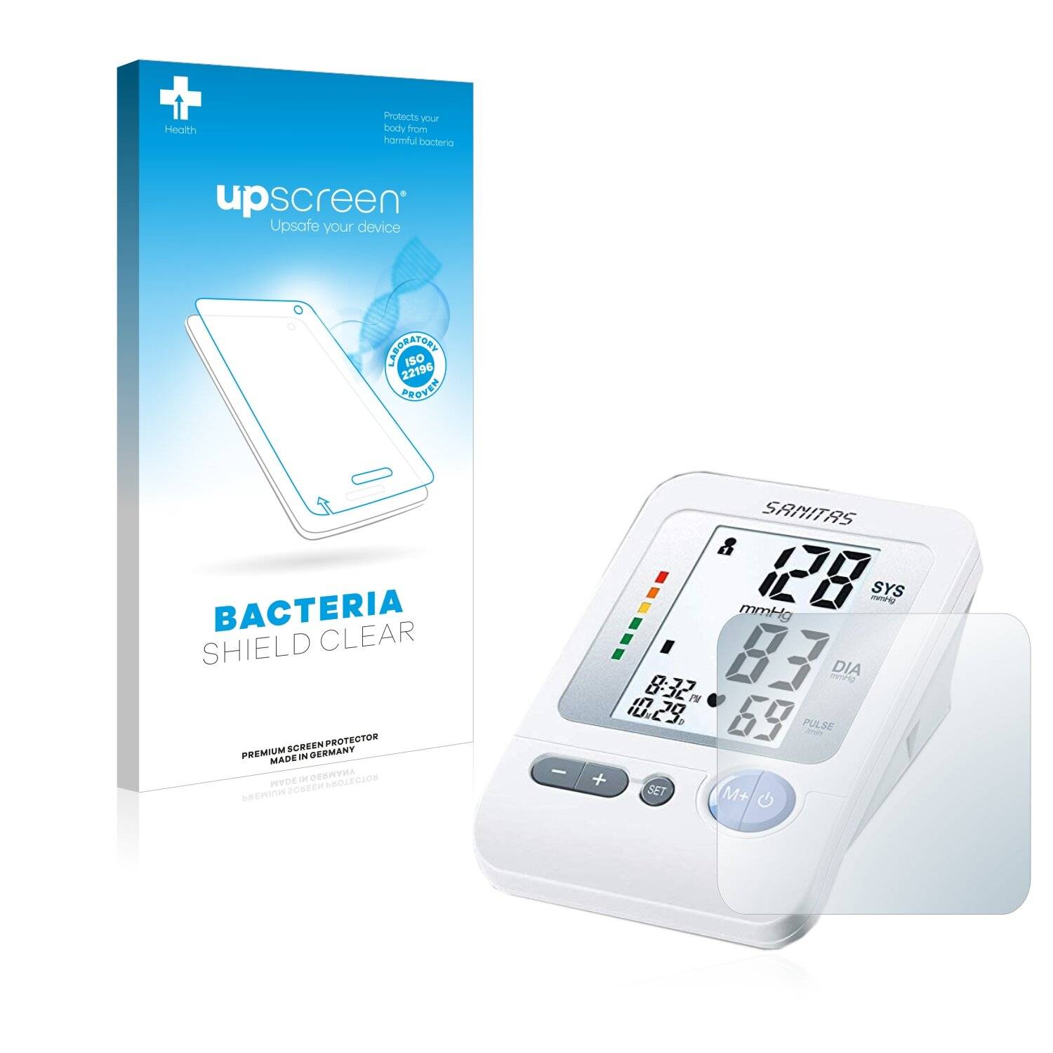 upscreen Bacteria Shield Clear Premium Antibakterielle Displayschutzfolie für Sanitas SBM