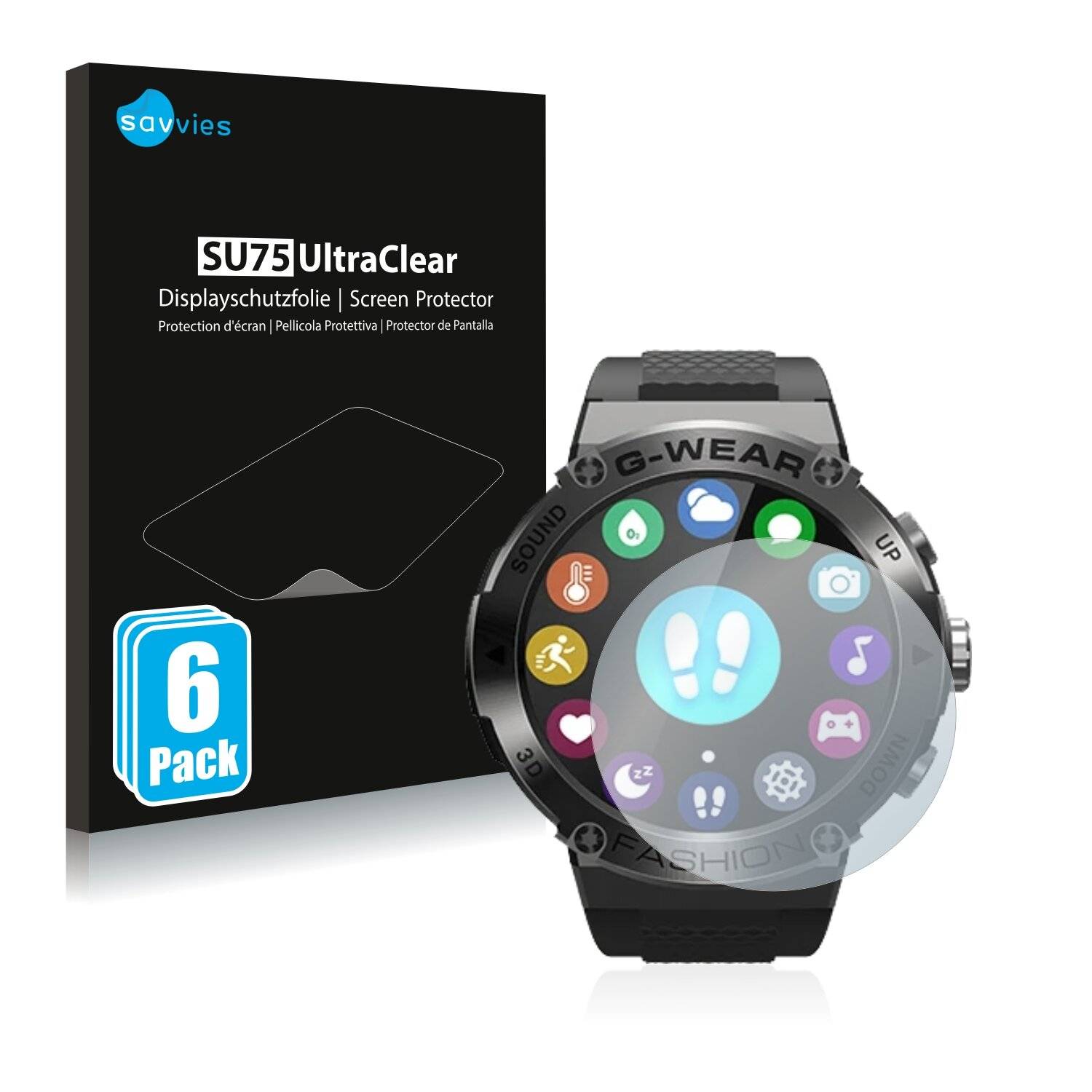 6x Savvies SU75 Displayschutzfolie für BlitzWolf