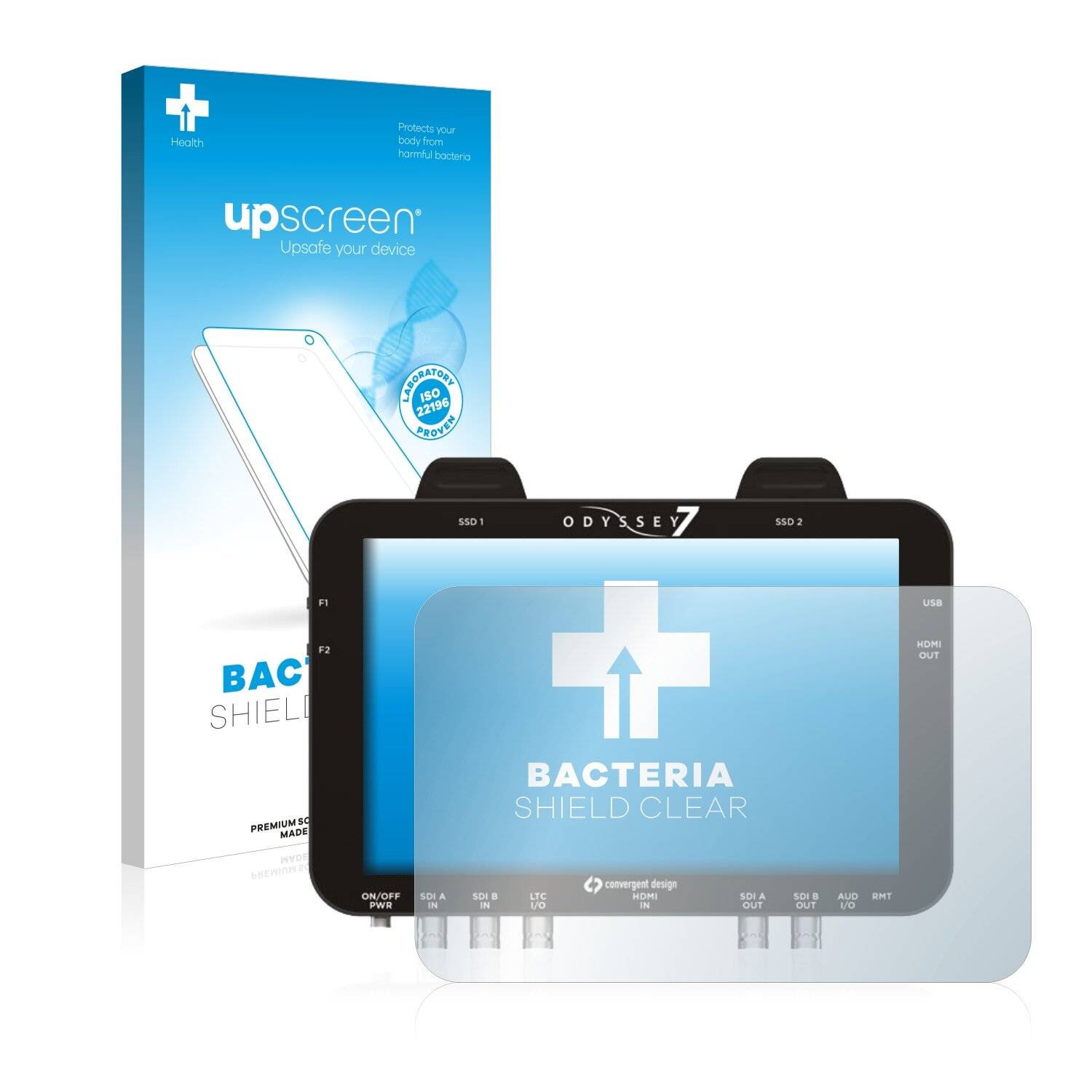 upscreen Bacteria Shield Clear Premium Antibakterielle Displayschutzfolie für Convergent