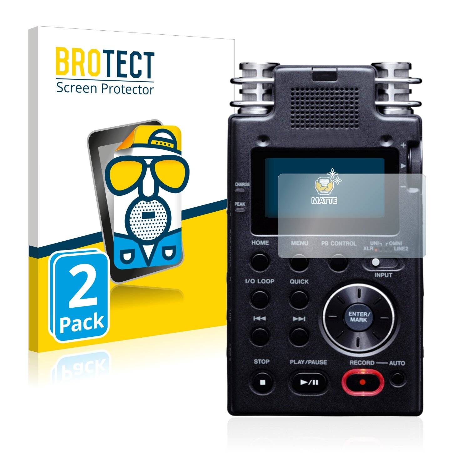 2x BROTECT Matte Displayschutzfolie für Tascam DR-100 MK II - Entspiegelt,
