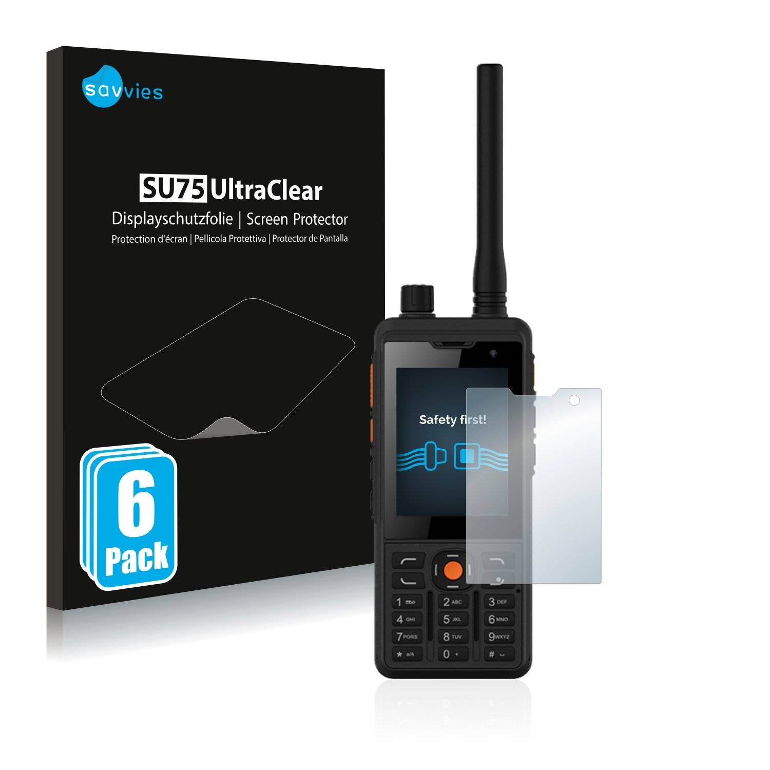 6x Savvies SU75 Displayschutzfolie für Uniwa