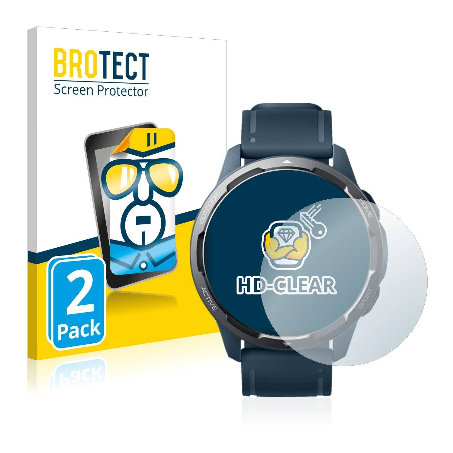 2x BROTECT HD-Clear Displayschutzfolie für Xiaomi Watch S1
