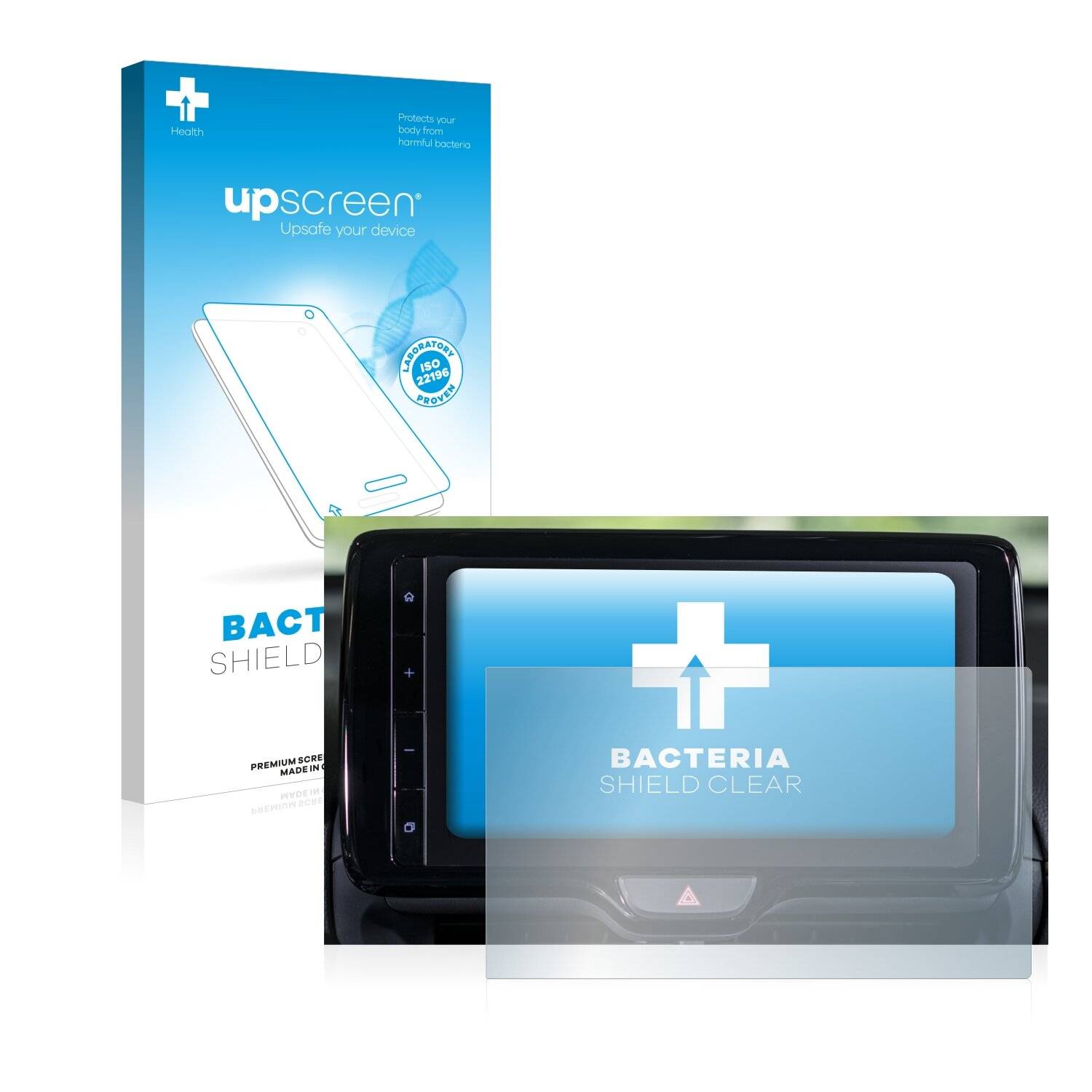 upscreen Bacteria Shield Clear Premium Antibakterielle Displayschutzfolie für Toyota Yaris