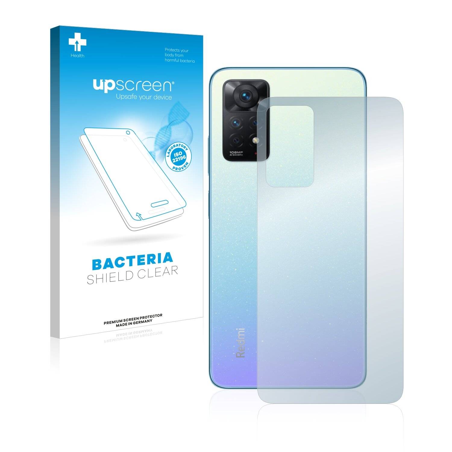 upscreen Bacteria Shield Clear Premium Antibakterielle Displayschutzfolie für Xiaomi Redmi