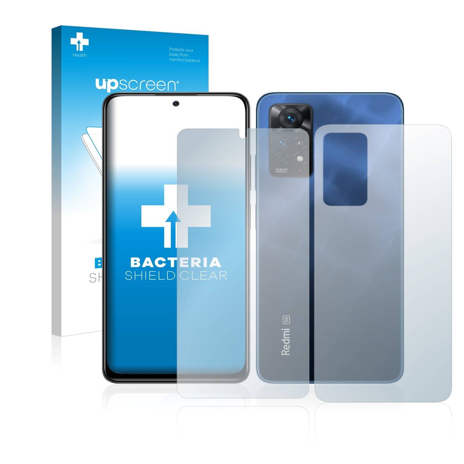 upscreen Bacteria Shield Clear Premium Antibakterielle Displayschutzfolie für Xiaomi Redmi