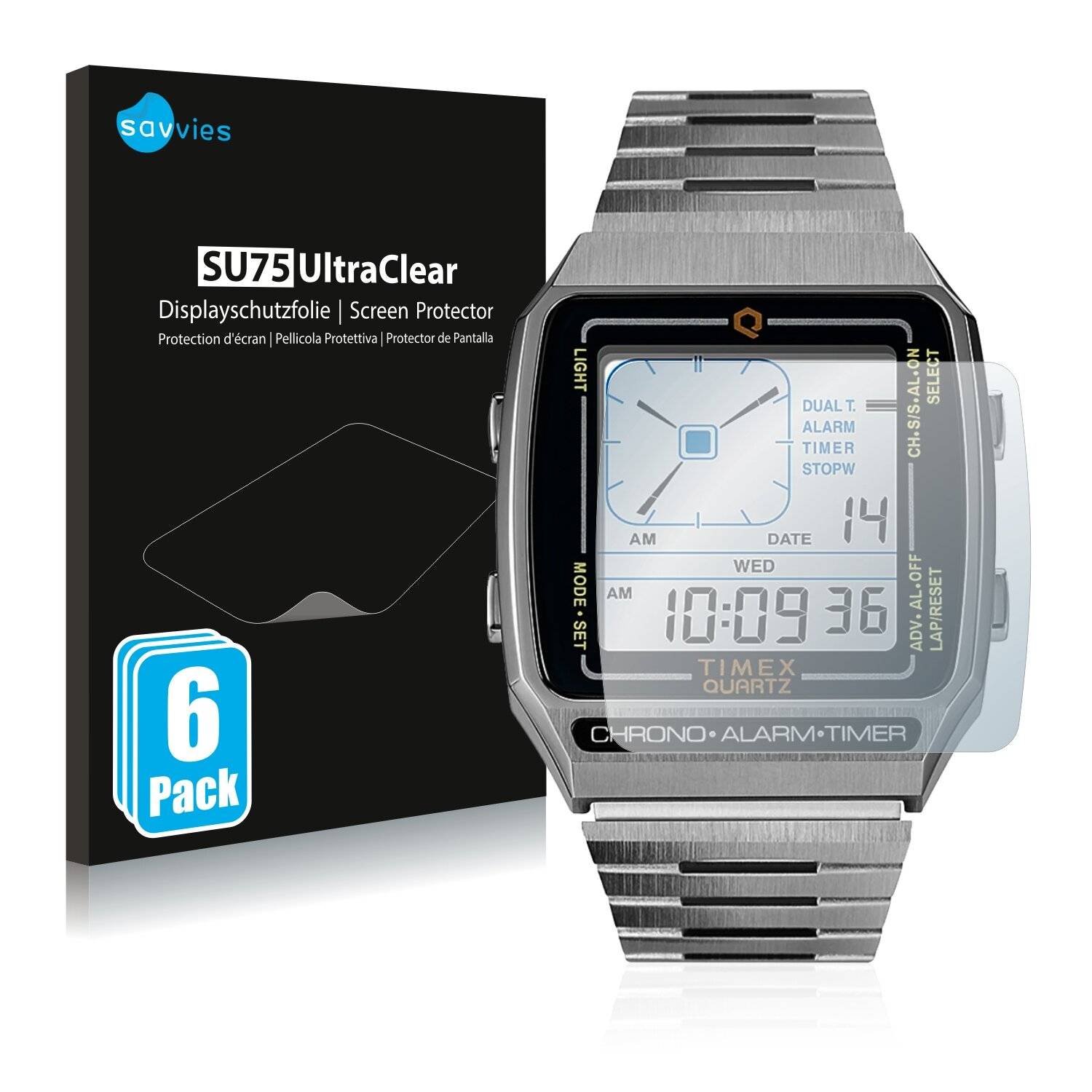 6x Savvies SU75 Displayschutzfolie für Timex Q