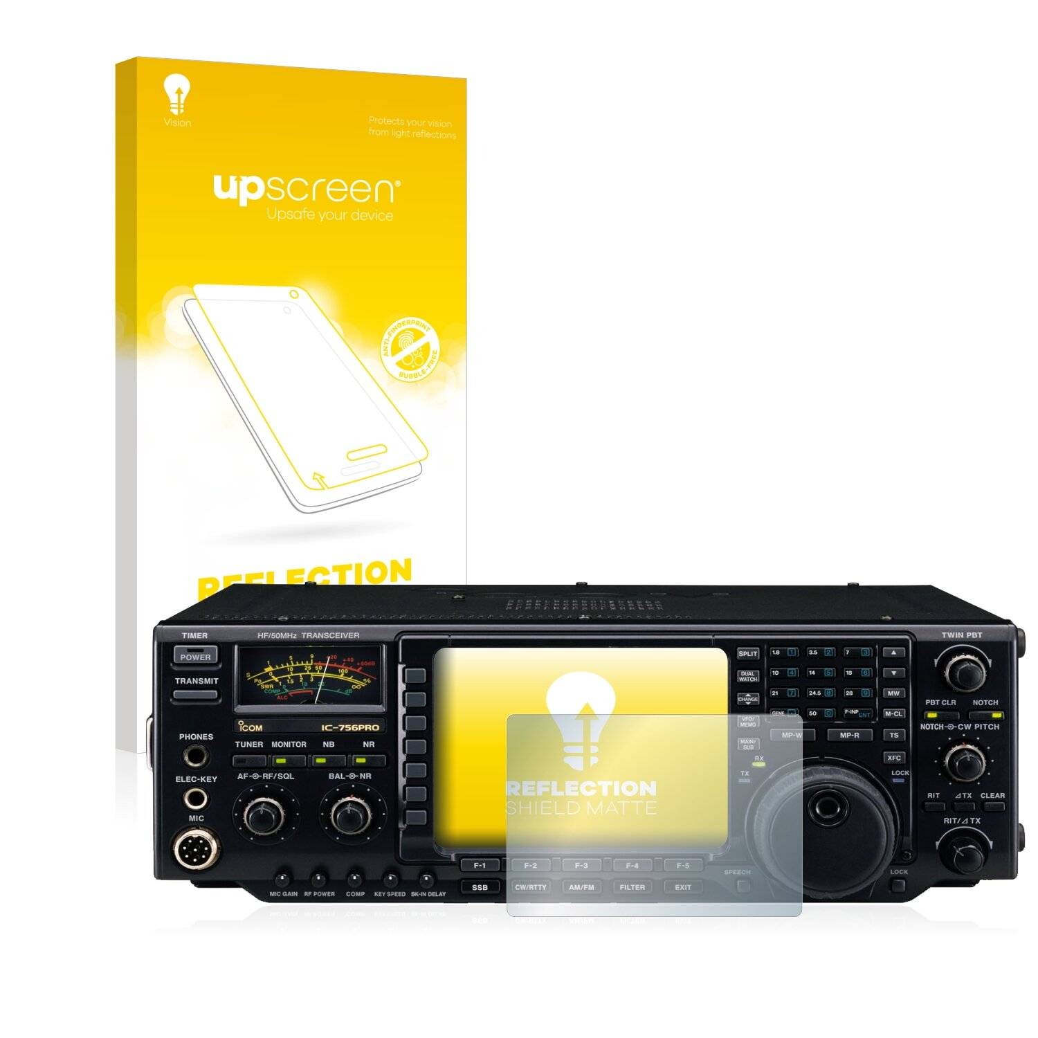 upscreen Reflection Shield Matte Premium Displayschutzfolie für Icom IC-756 Pro