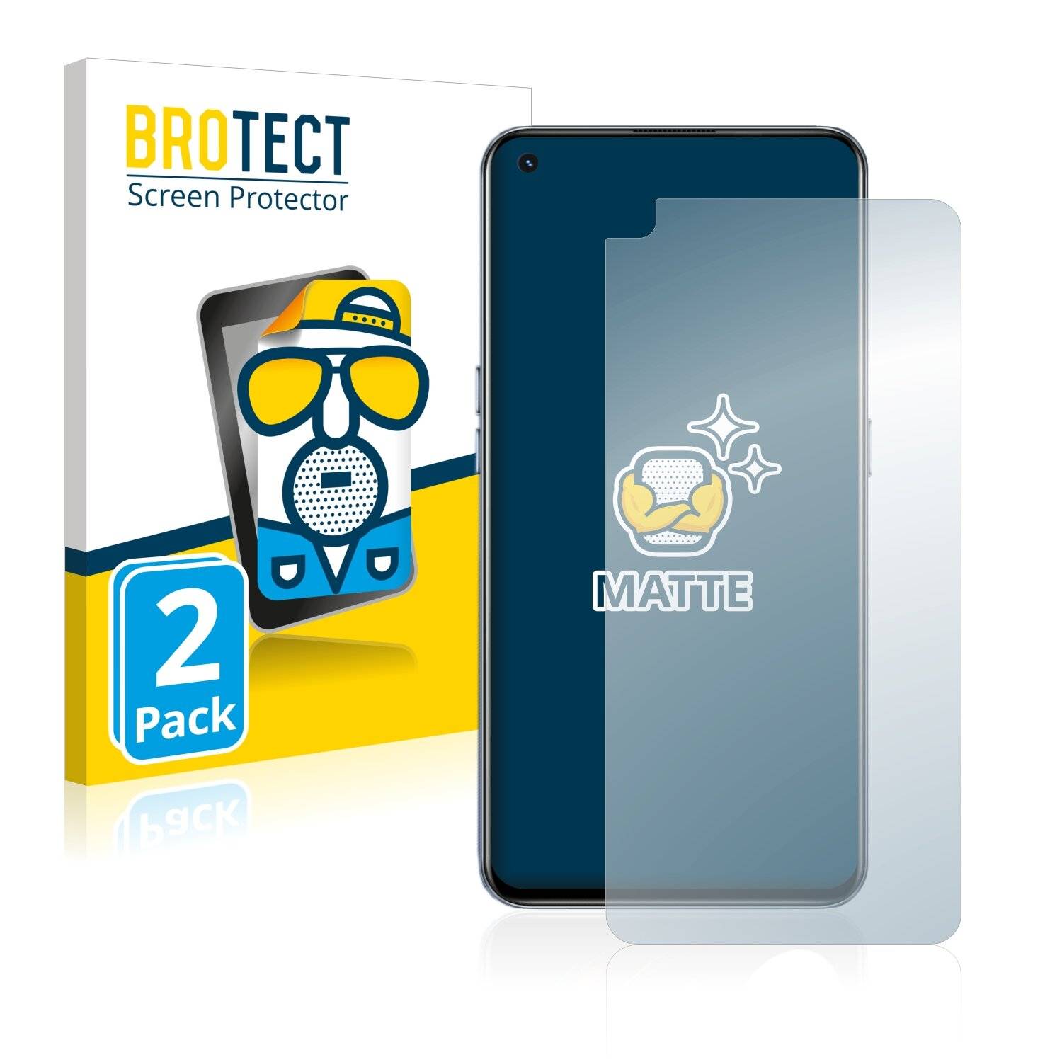2x BROTECT Matte Displayschutzfolie für Realme GT 5G - Entspiegelt,