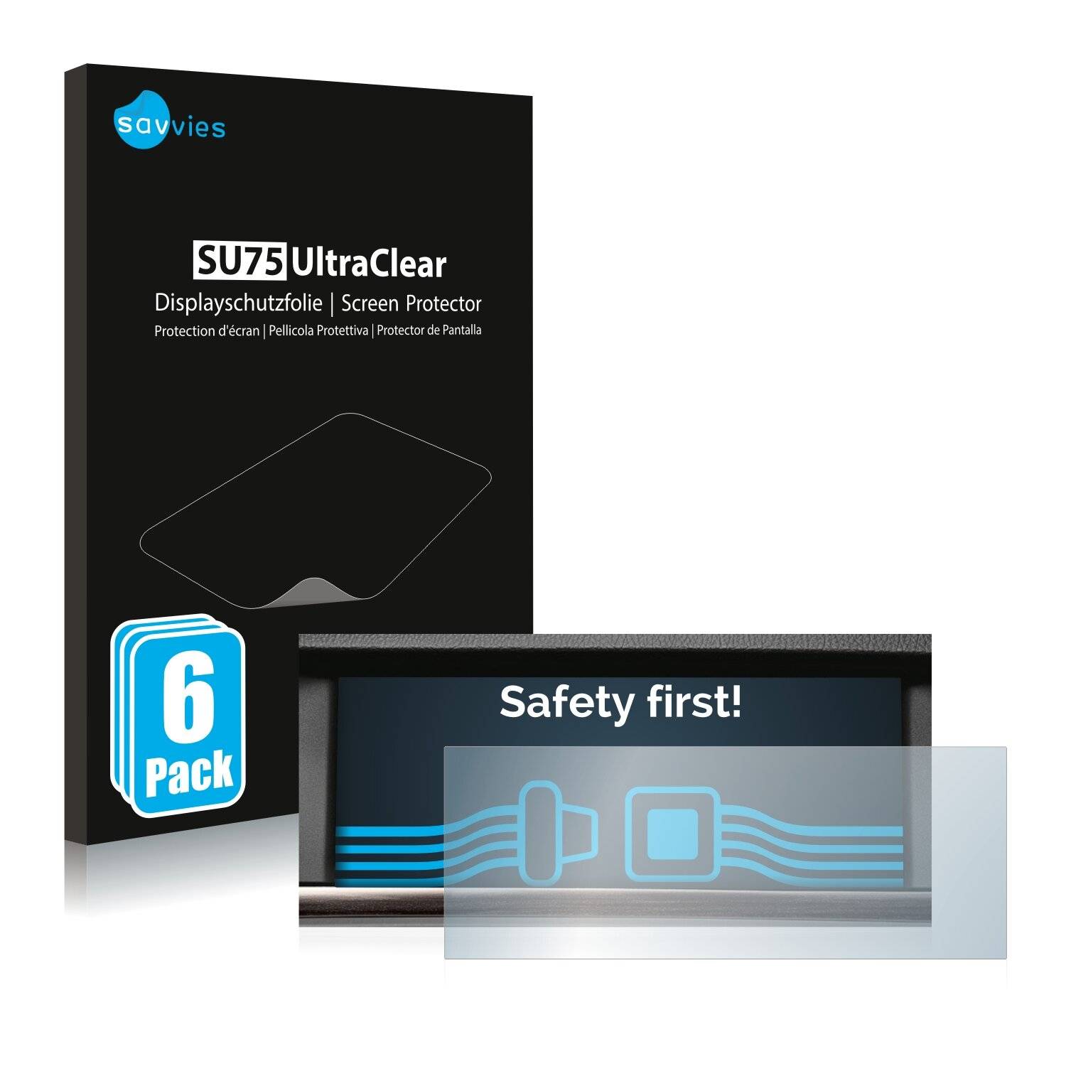 6x Savvies SU75 Displayschutzfolie für BMW X3 F25 Navigation Professional