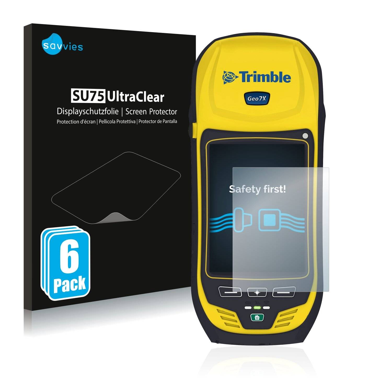 6x Savvies SU75 Displayschutzfolie für Trimble Geo