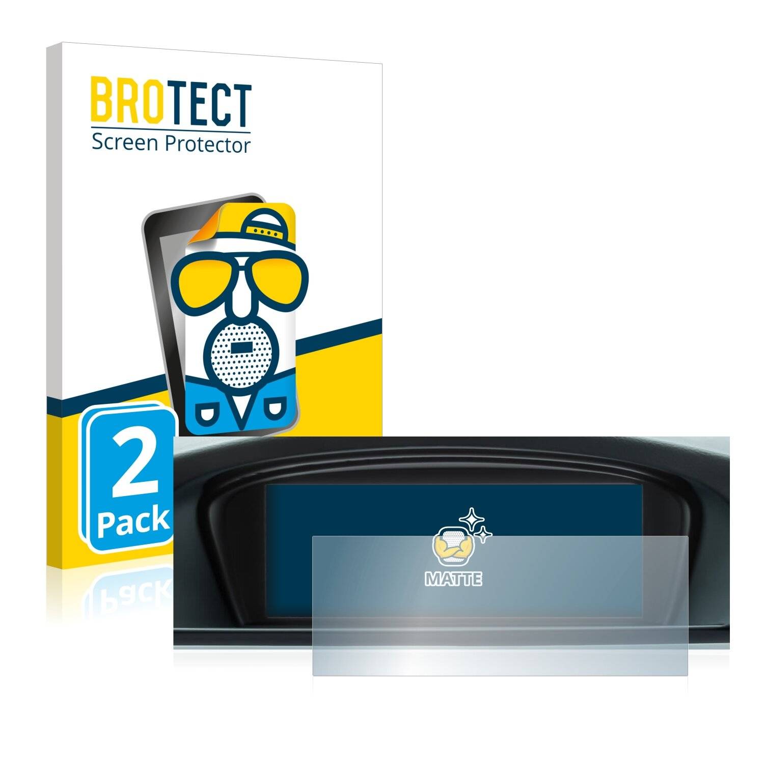2x BROTECT Matte Displayschutzfolie für BMW 3 E93 2011 Infotainment System 6.5 -