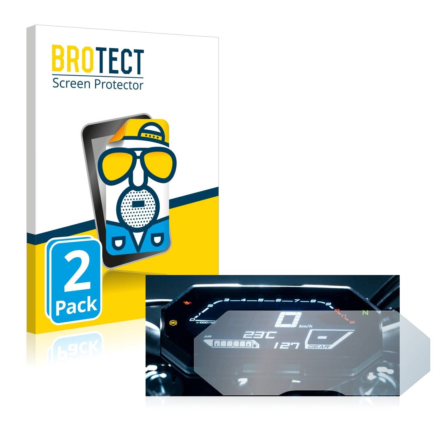 2x BROTECT Matte Displayschutzfolie für Yamaha MT-07 2021 - Entspiegelt,