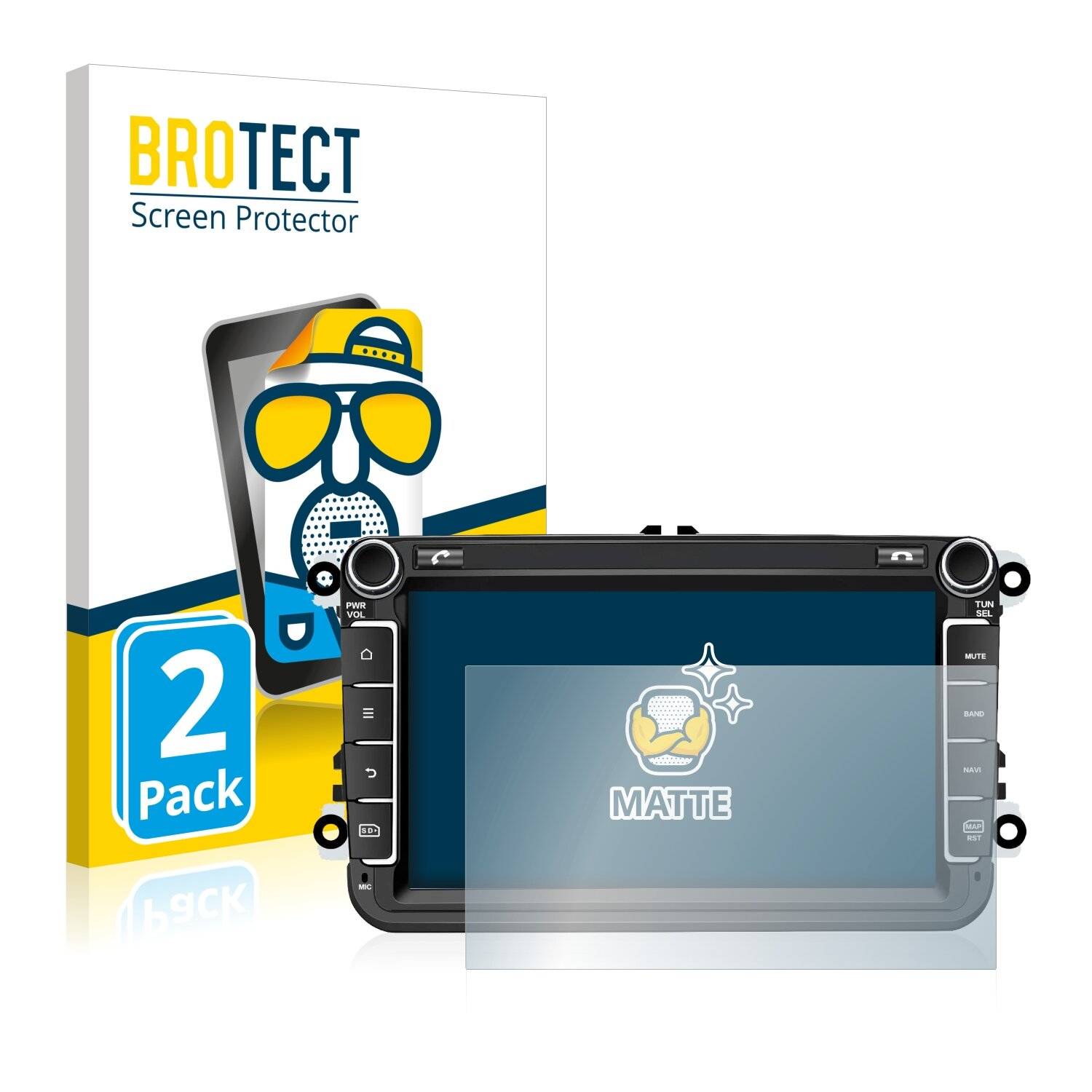 2x BROTECT Matte Displayschutzfolie für M.I.C. AV8V6-Lite - Entspiegelt,
