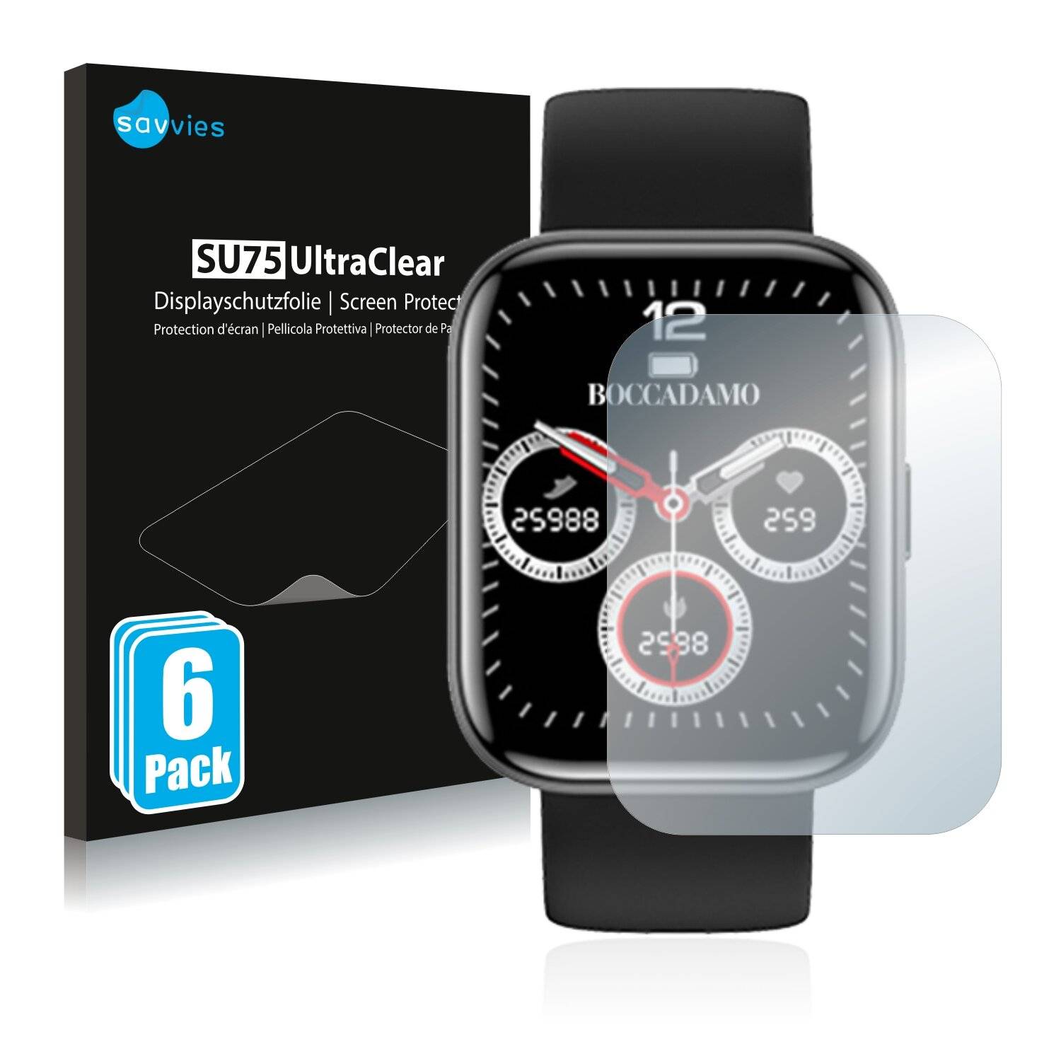 6x Savvies SU75 Displayschutzfolie für Boccadamo SmartMe