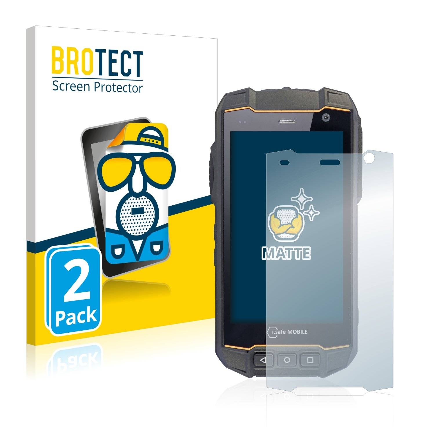 2x BROTECT Matte Displayschutzfolie für i.safe IS530.RG - Entspiegelt,