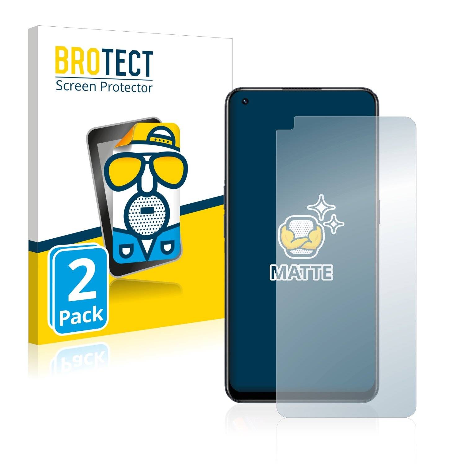 2x BROTECT Matte Displayschutzfolie für Realme 9 Pro Plus - Entspiegelt,