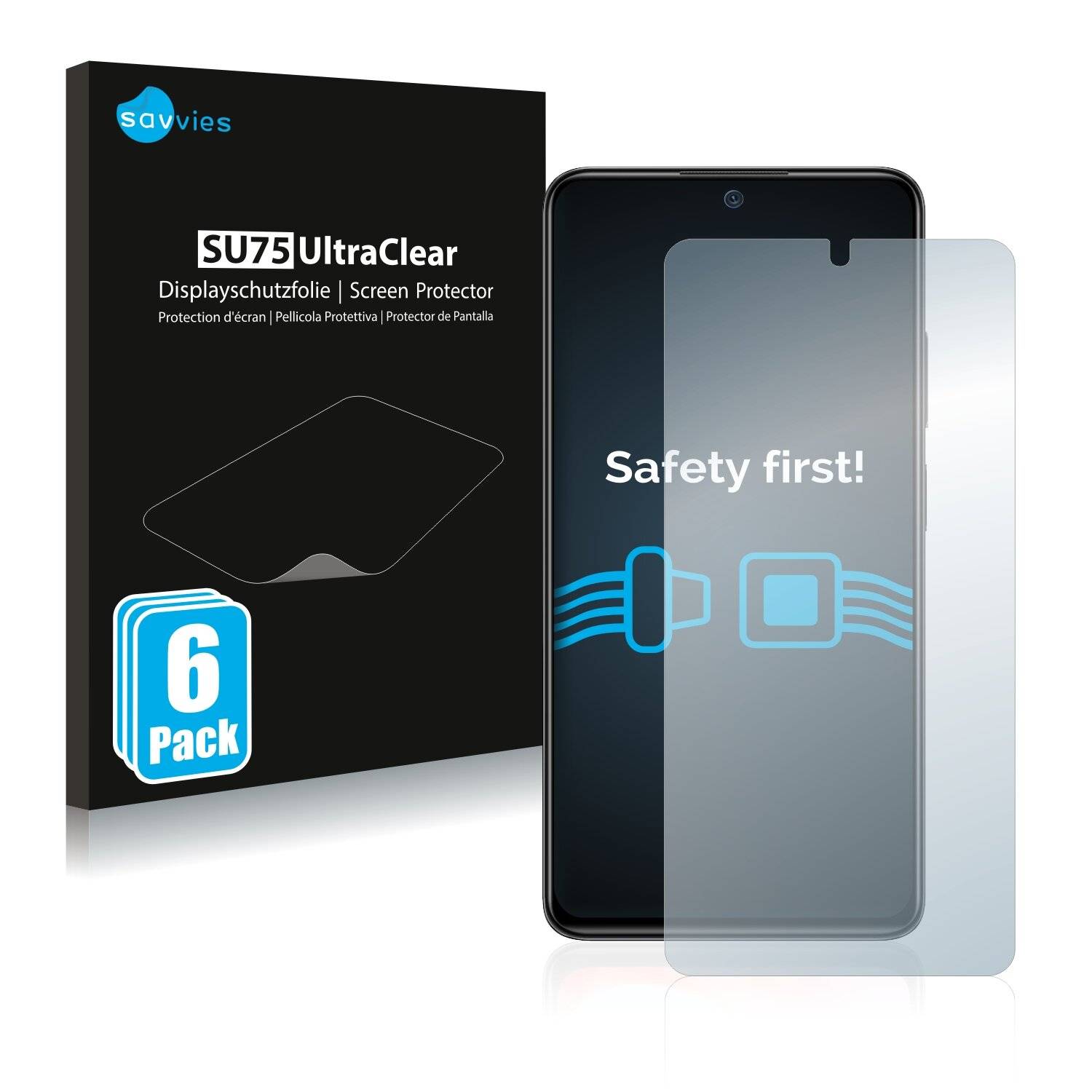 6x Savvies SU75 Displayschutzfolie für Xiaomi Redmi Note 11