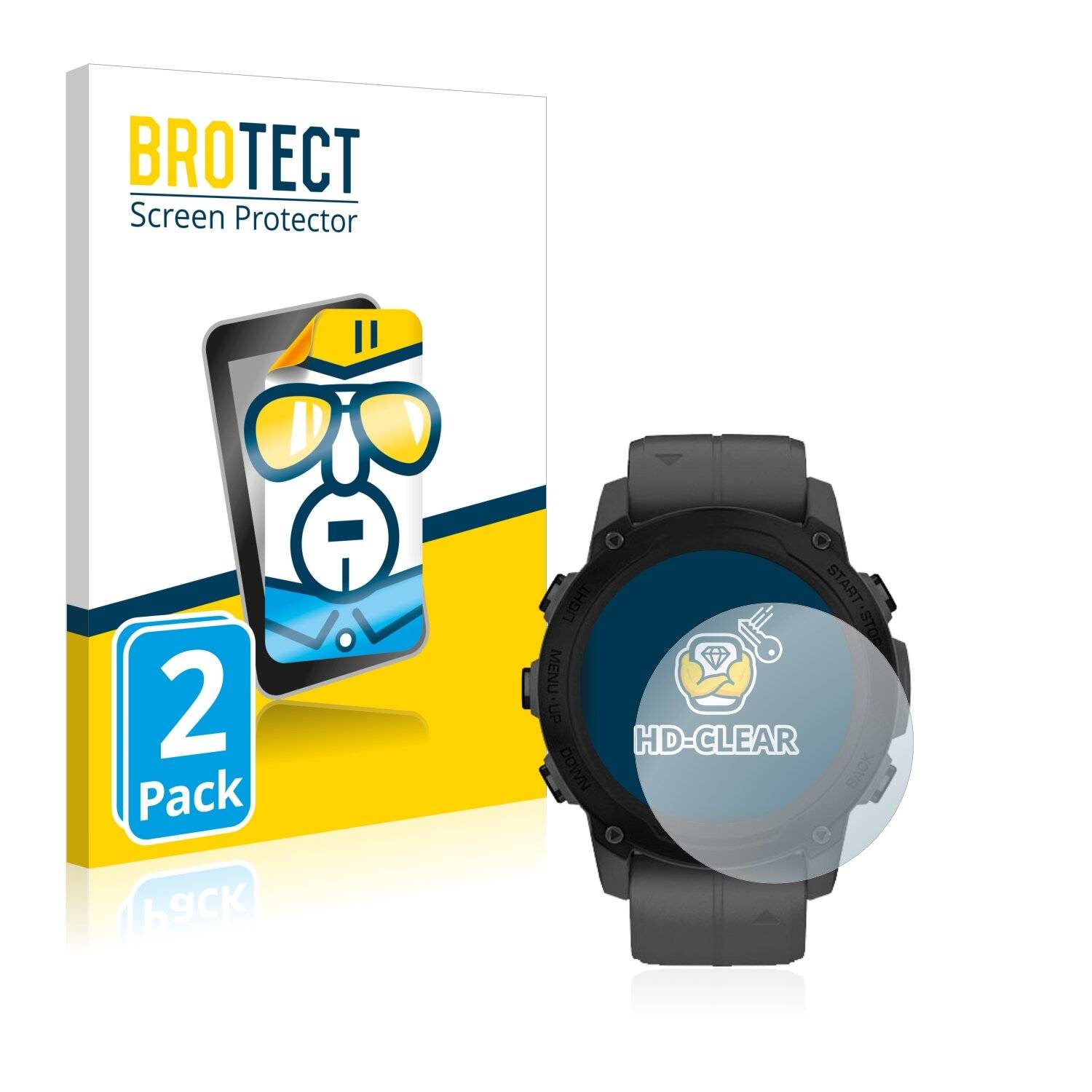 2x BROTECT HD-Clear Displayschutzfolie für Garmin Descent