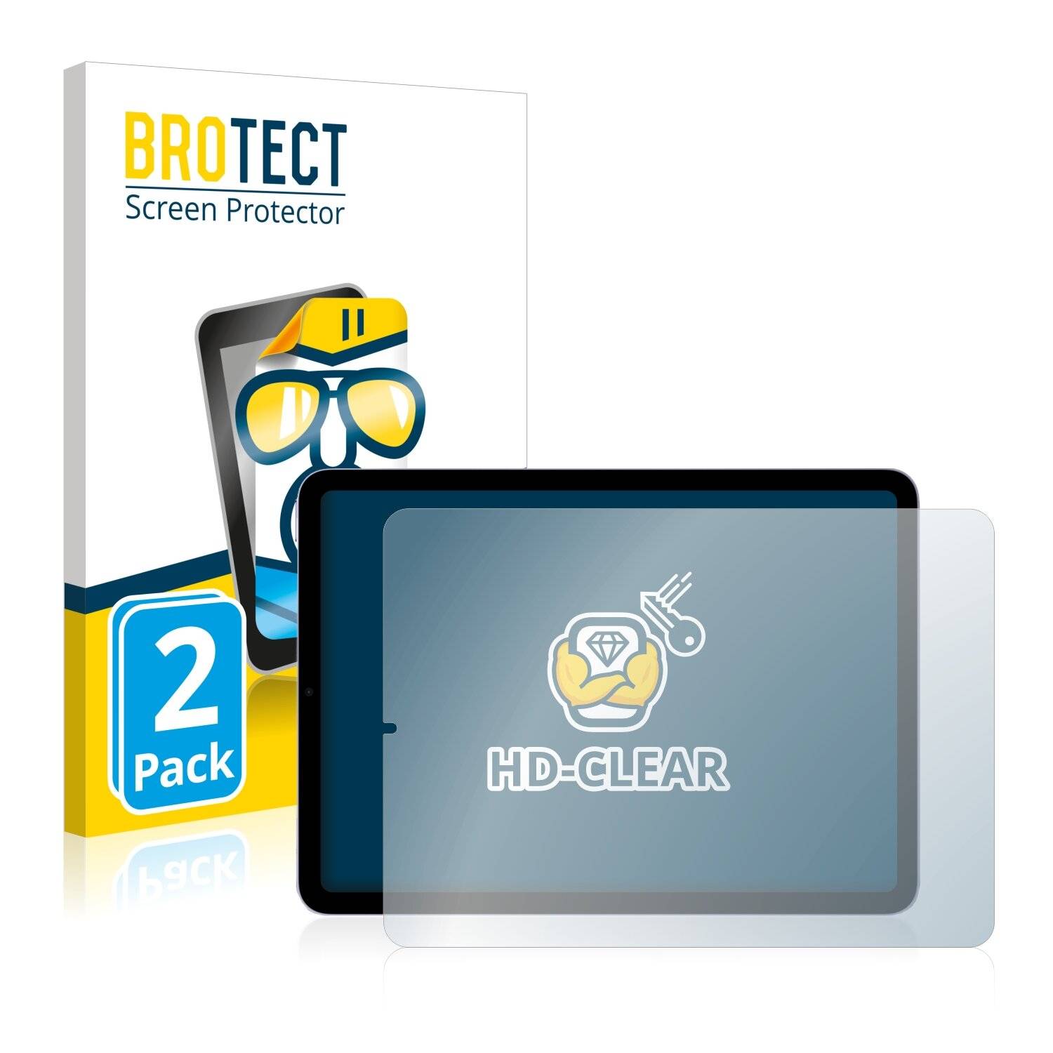 2x BROTECT HD-Clear Displayschutzfolie für Apple iPad Air 5 WiFi Cellular 2022 (5.