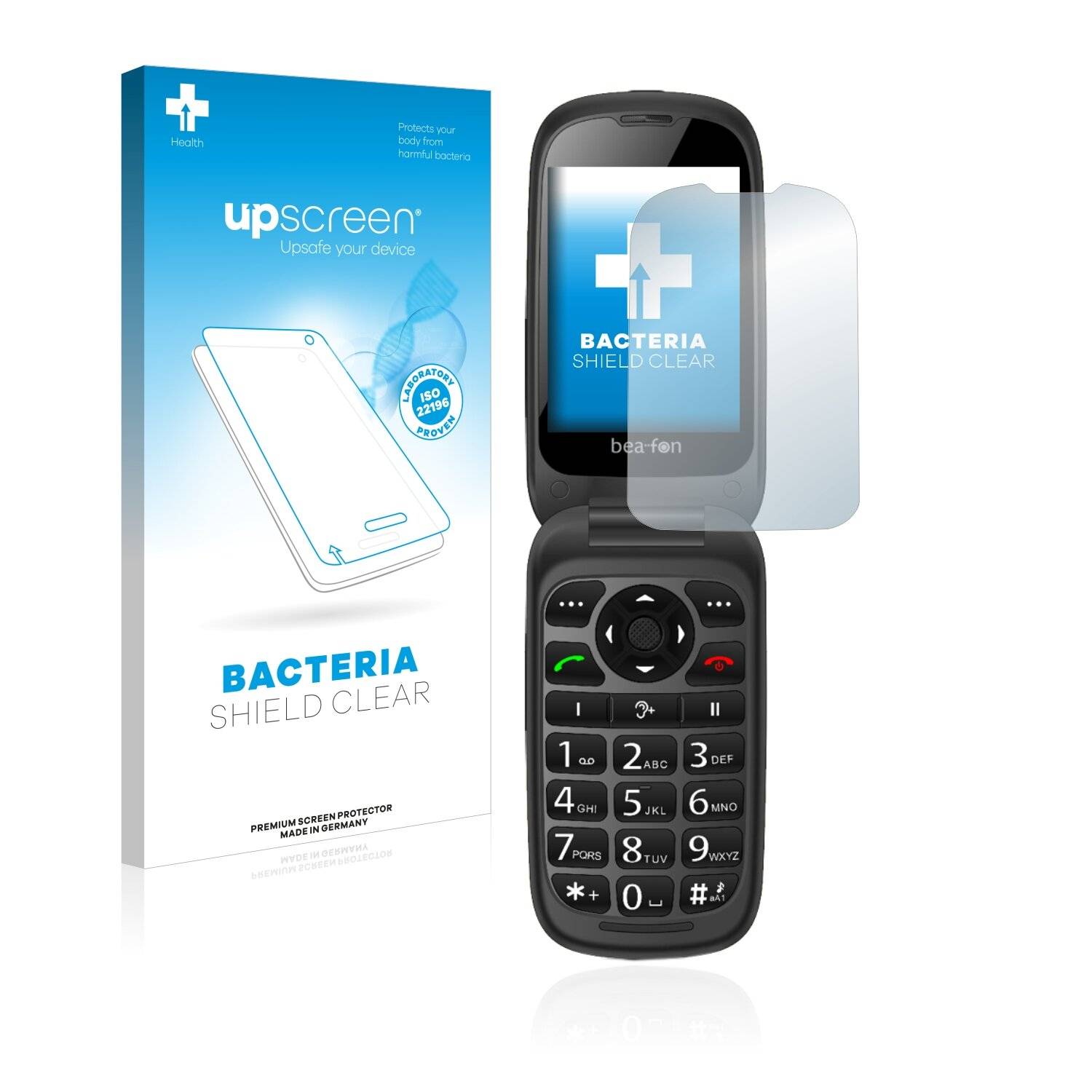 upscreen Bacteria Shield Clear Premium Antibakterielle Displayschutzfolie für Beafon SL720