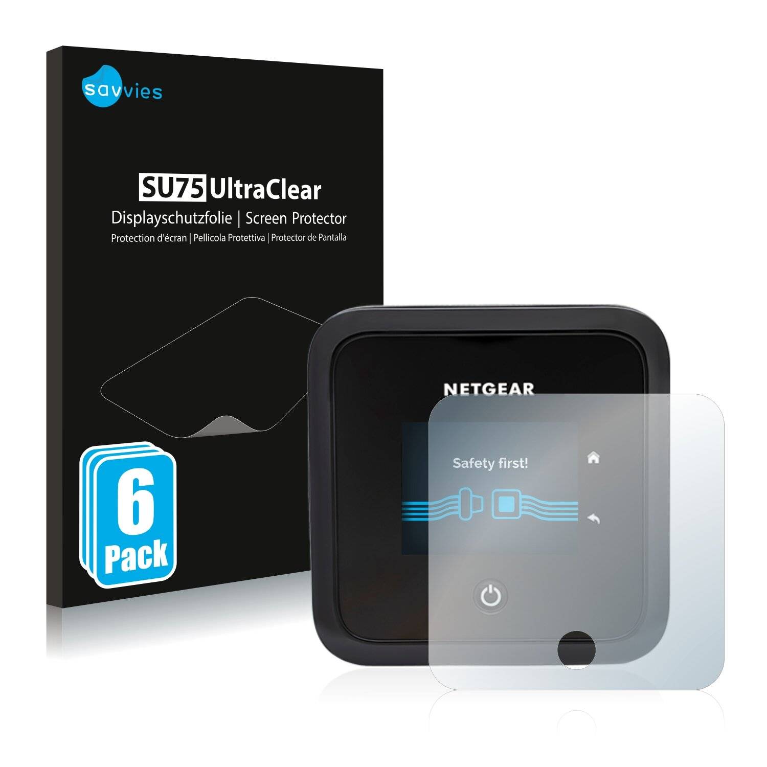 6x Savvies SU75 Displayschutzfolie für Netgear Nighthawk