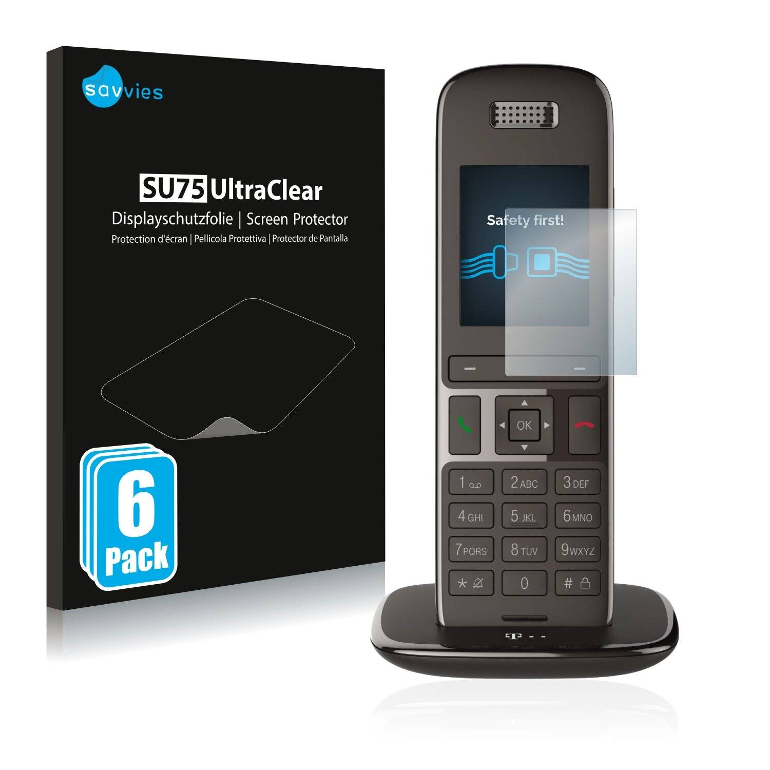 6x Savvies SU75 Displayschutzfolie für Telekom Speedphone