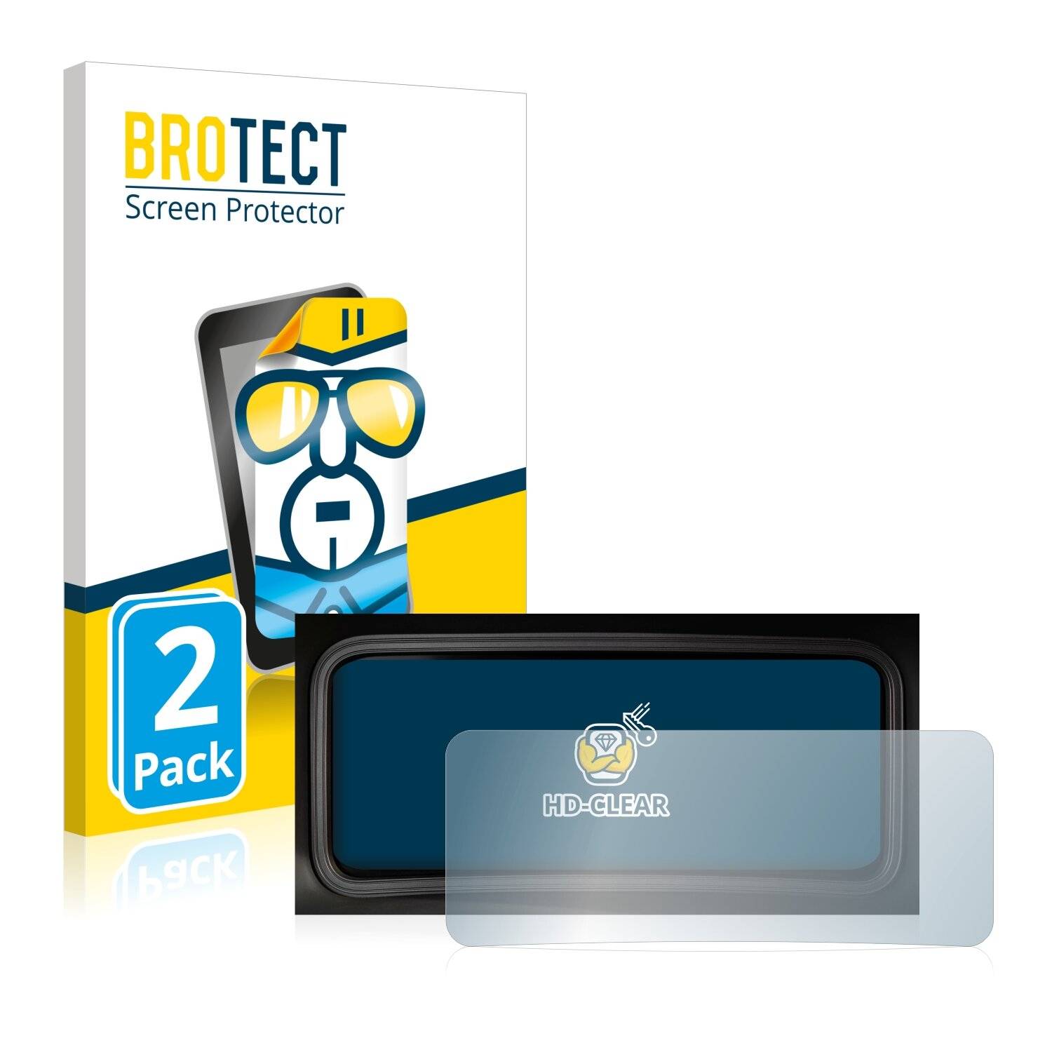 2x BROTECT HD-Clear Displayschutzfolie für Hyundai Kona 2022
