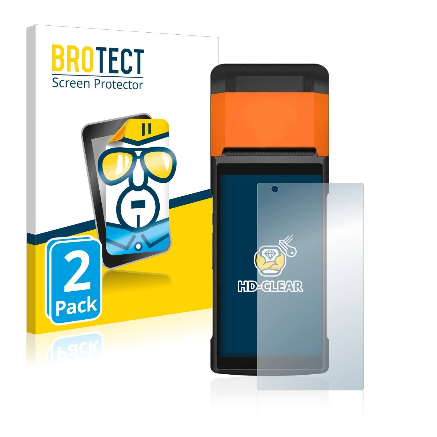 2x BROTECT HD-Clear Displayschutzfolie für Sunmi