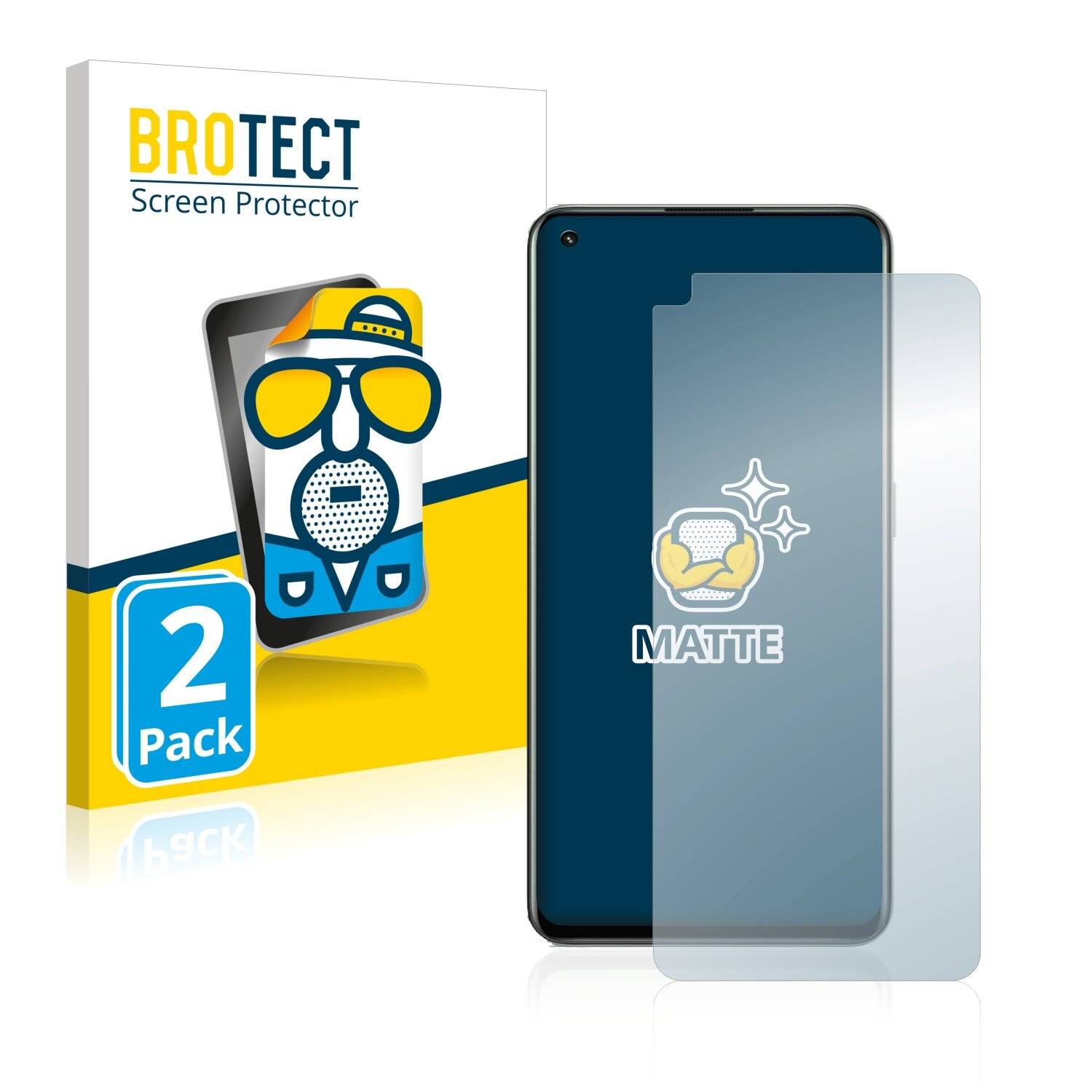 2x BROTECT Matte Displayschutzfolie für Realme GT 2 Pro - Entspiegelt,