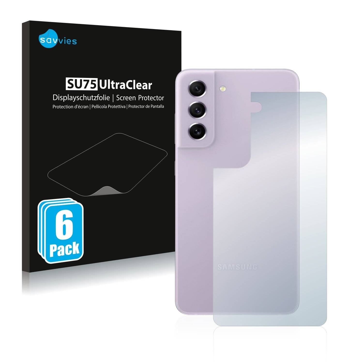 6x Savvies SU75 Displayschutzfolie für Samsung Galaxy S21 FE 5G