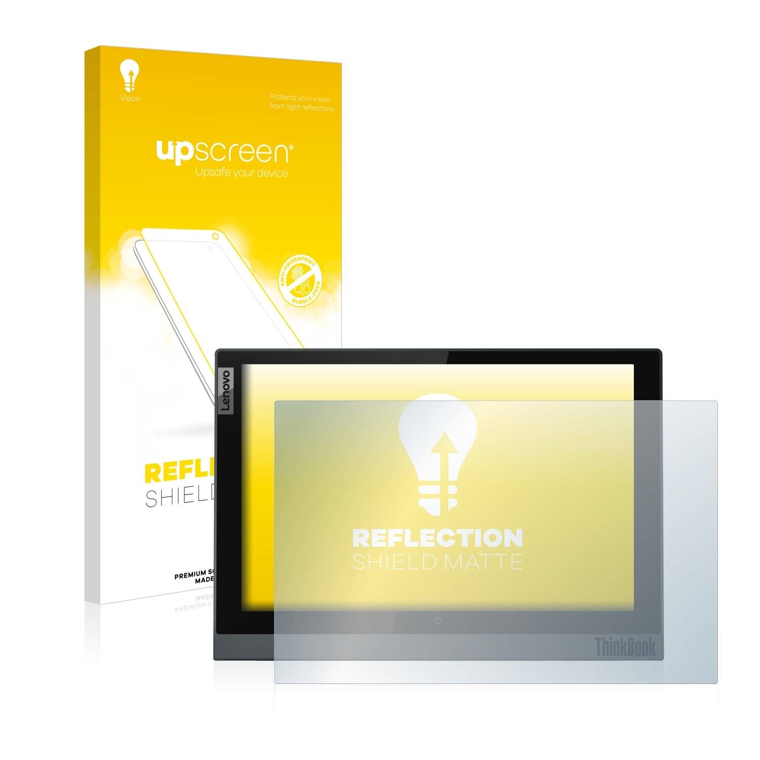 upscreen Reflection Shield Matte Premium Displayschutzfolie für Lenovo ThinkBook Plus Gen 2