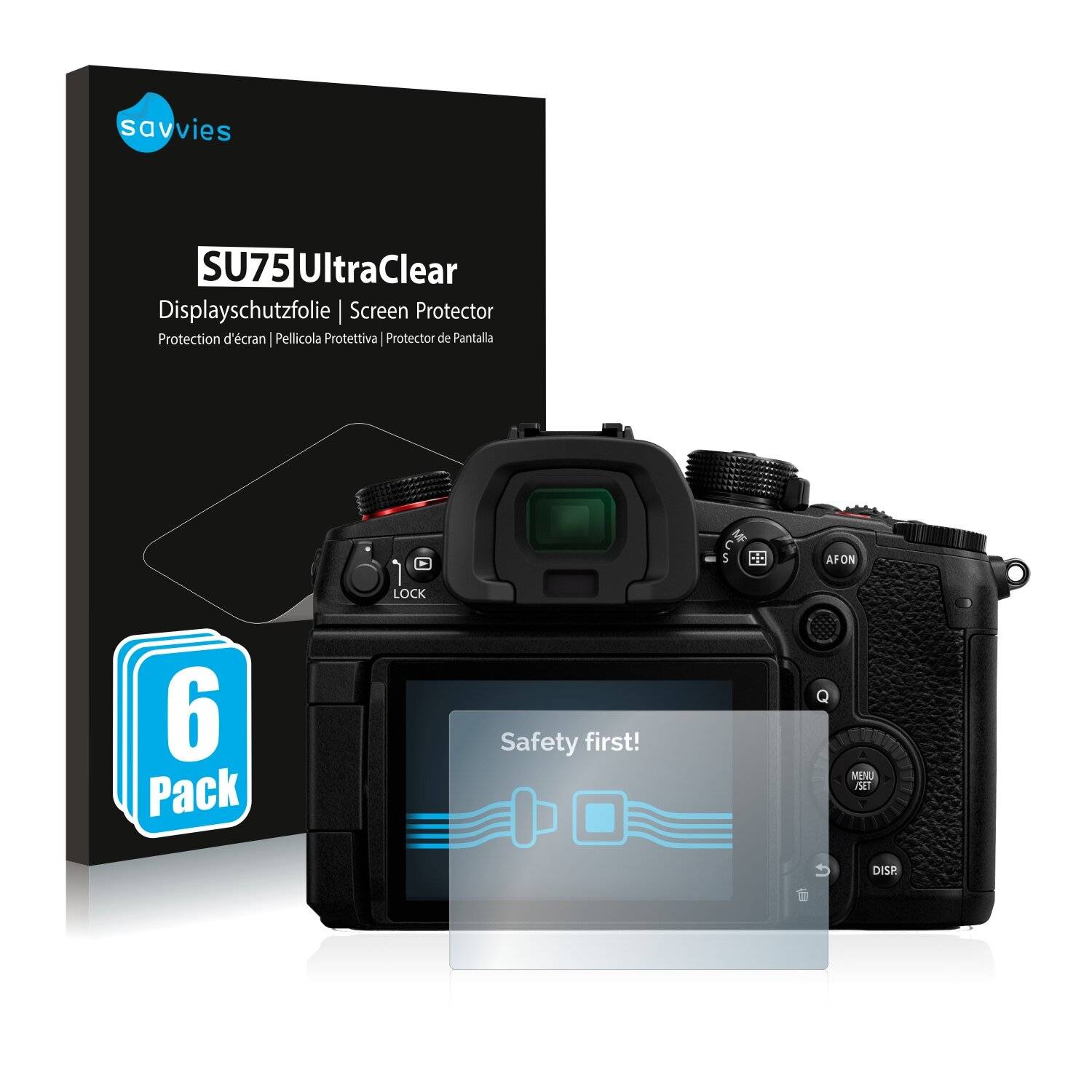 6x Savvies SU75 Displayschutzfolie für Panasonic Lumix