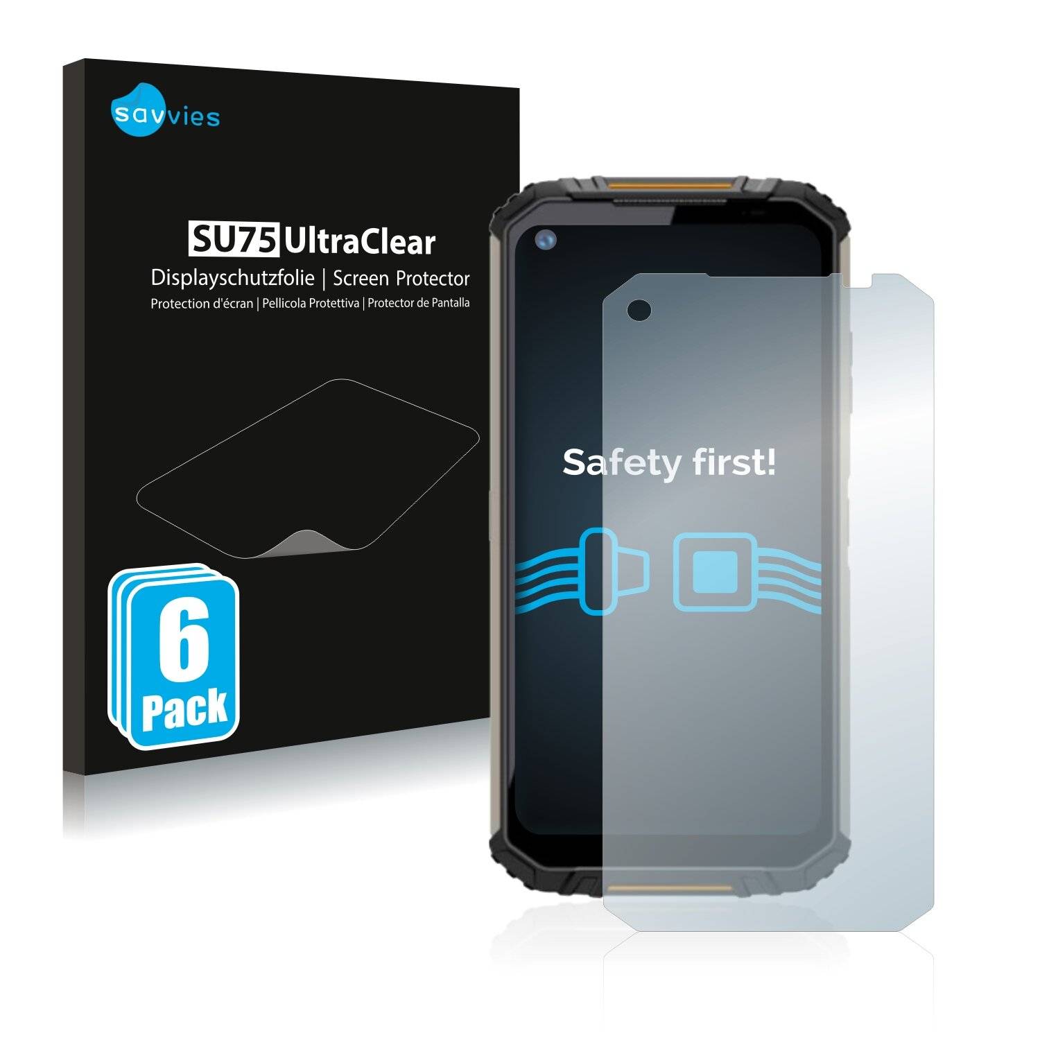 6x Savvies SU75 Displayschutzfolie für Oukitel