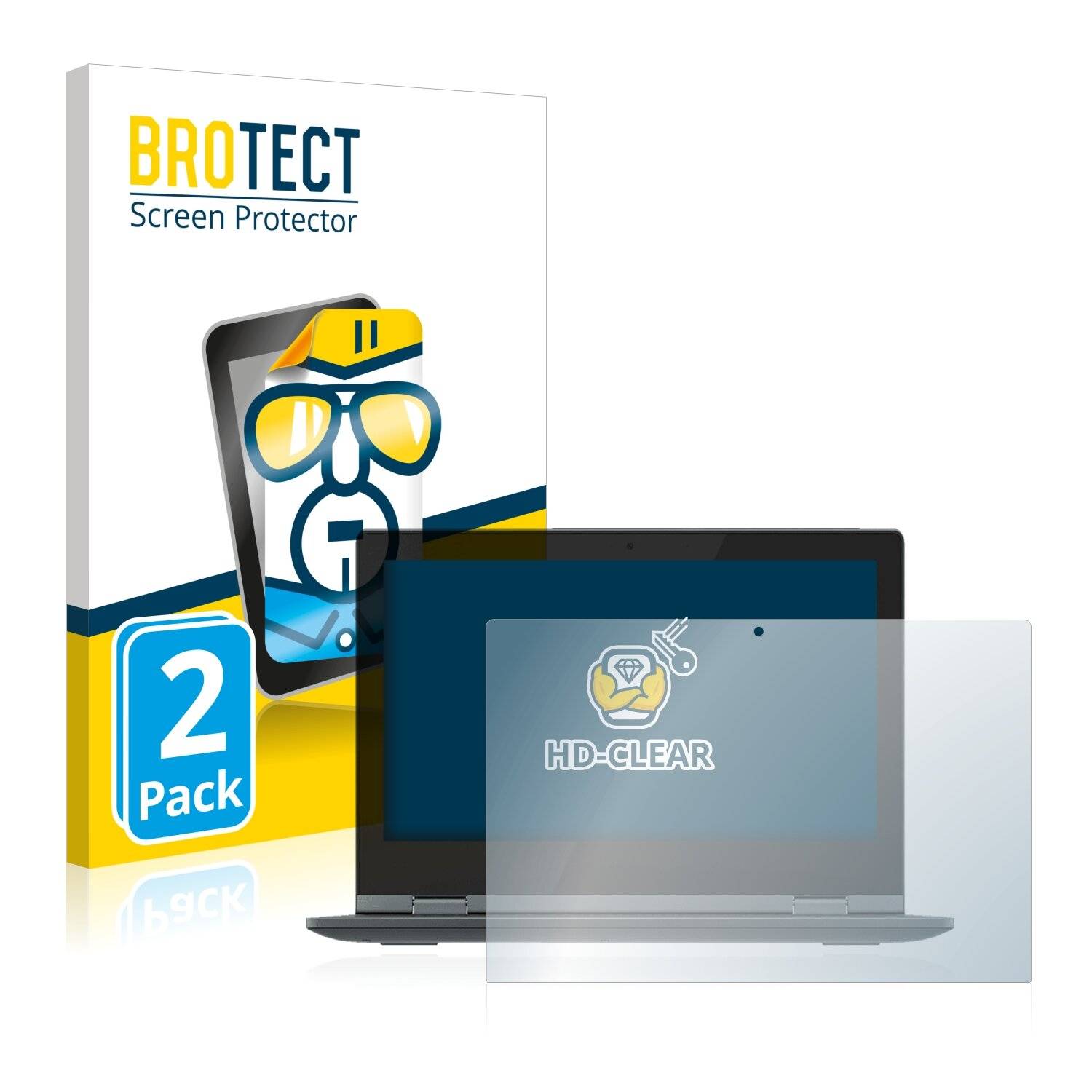 2x BROTECT HD-Clear Displayschutzfolie für Lenovo IdeaPad Flex 3i Chromebook