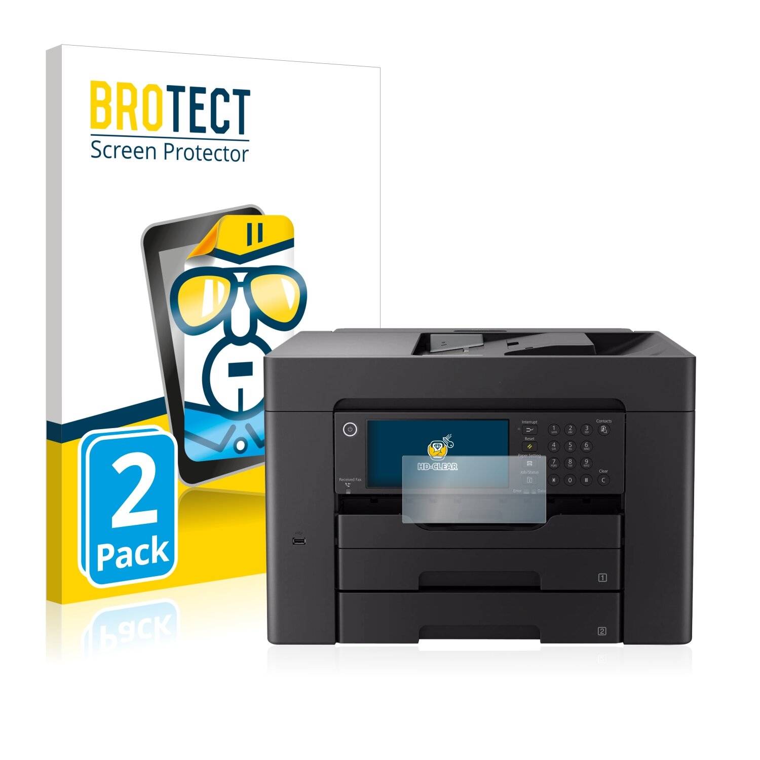 2x BROTECT HD-Clear Displayschutzfolie für Epson Workforce
