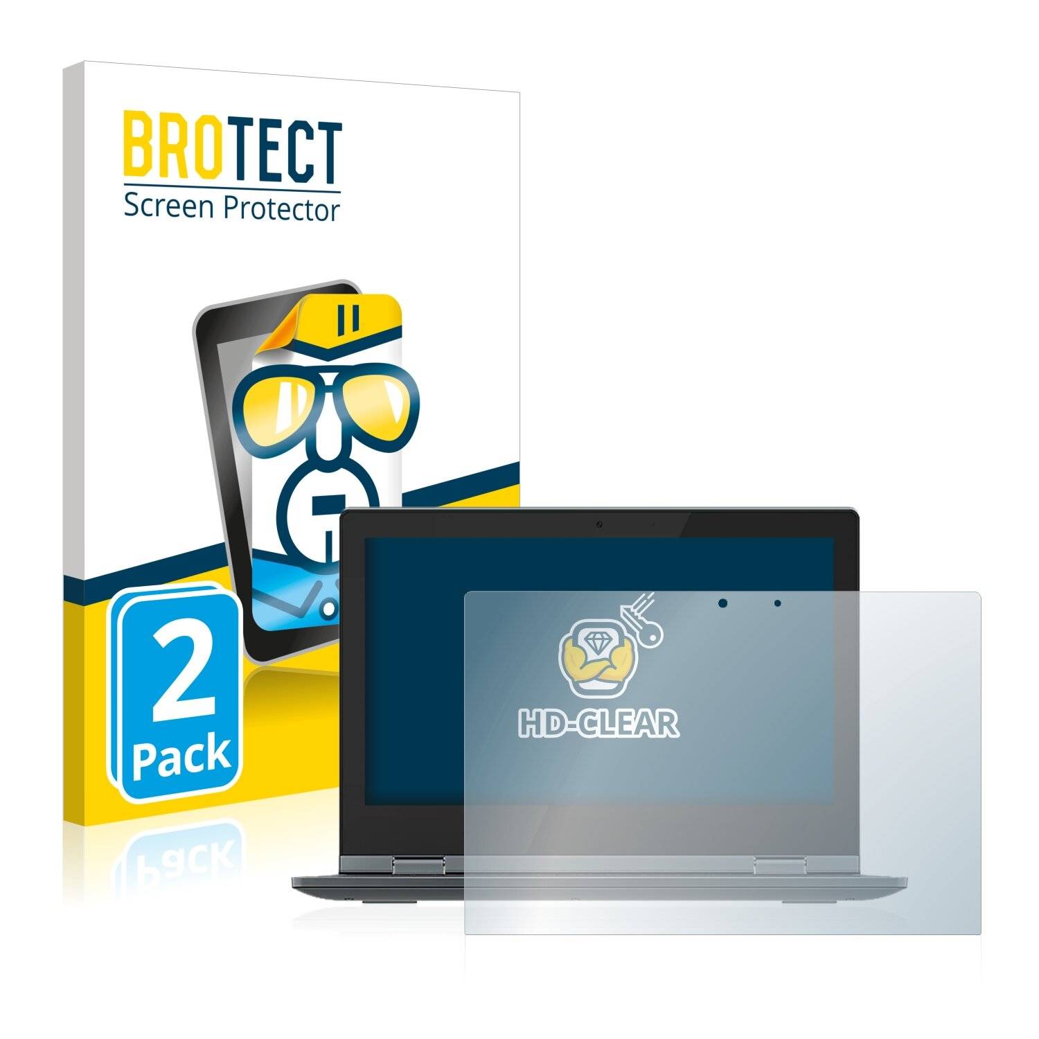 2x BROTECT HD-Clear Displayschutzfolie für Lenovo Chromebook Flex 3 11